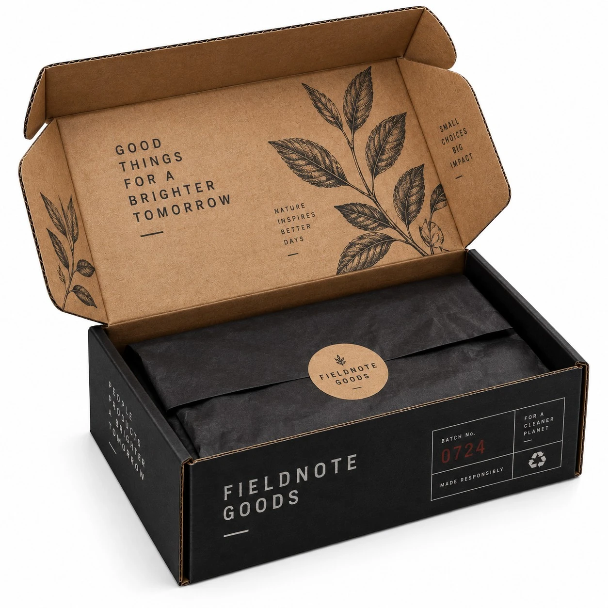 black cardboard boxes fieldnote kraft interior.webp