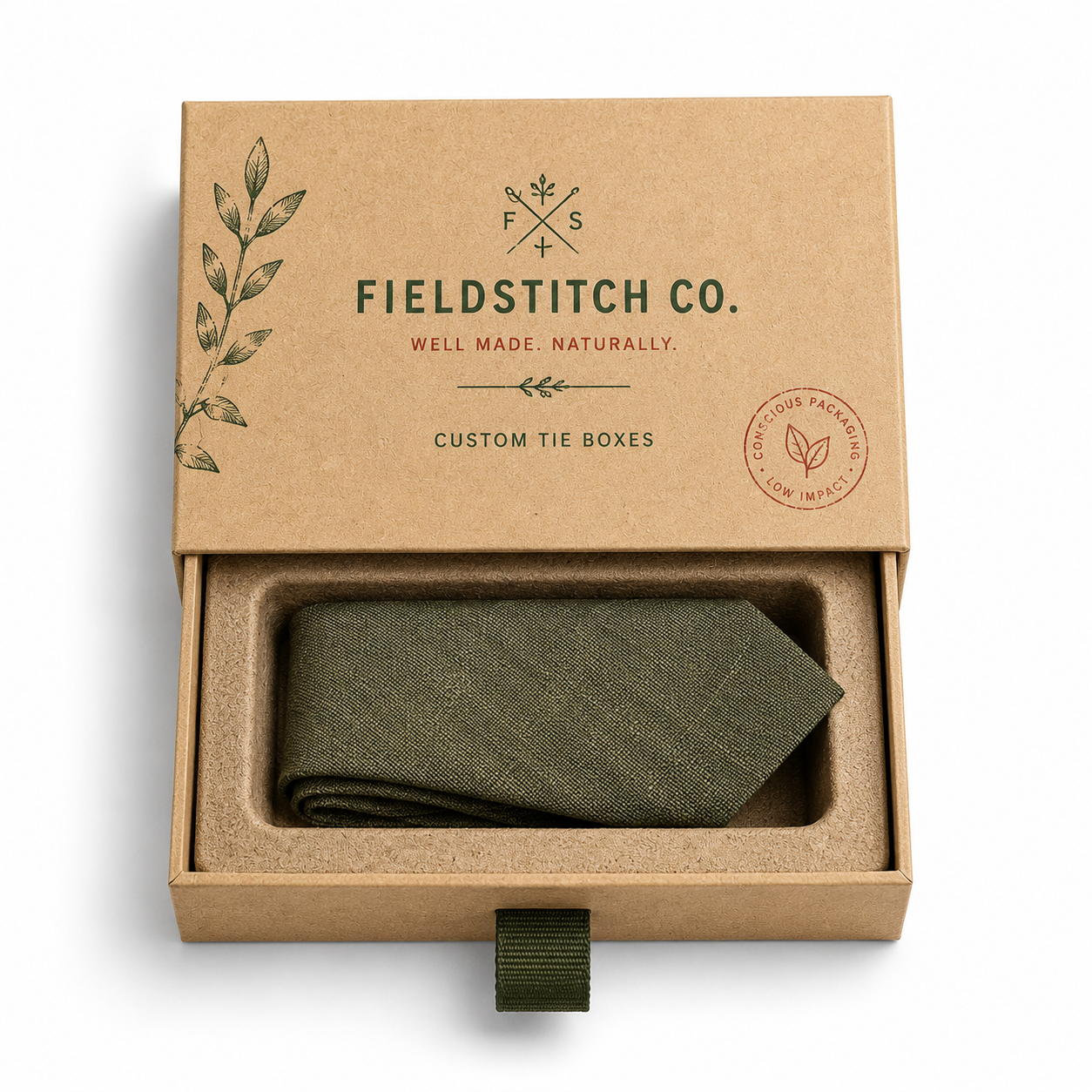 Kraft Tie Box