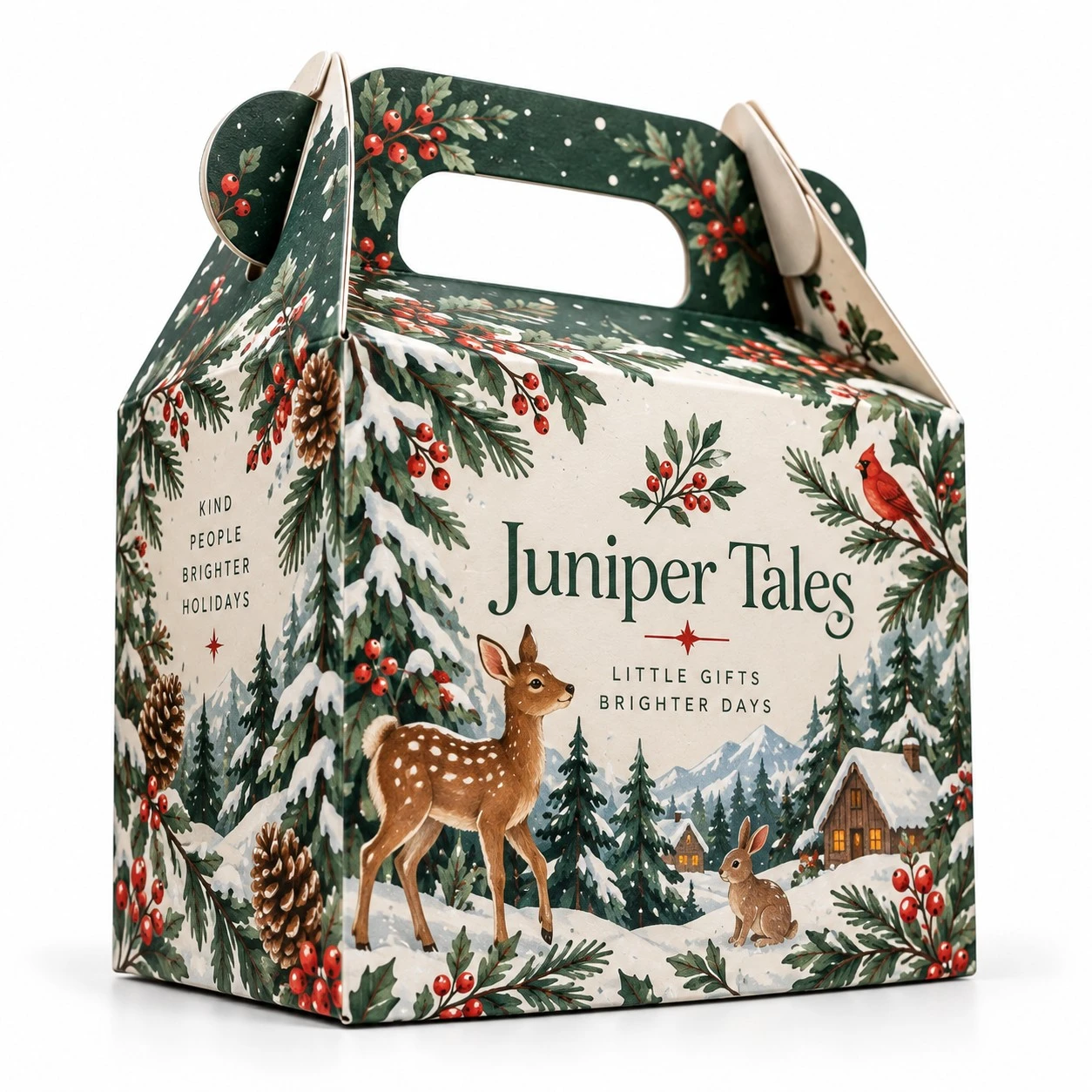 christmas favor boxes juniper tales woodland