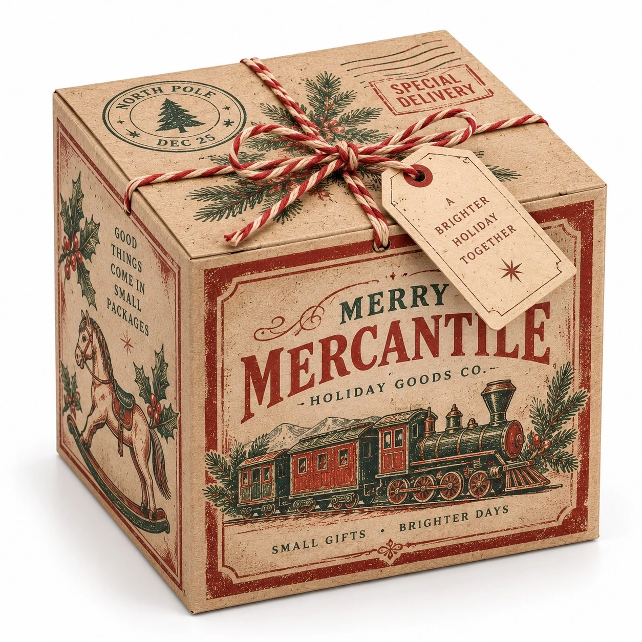 christmas favor boxes merry mercantile vintage