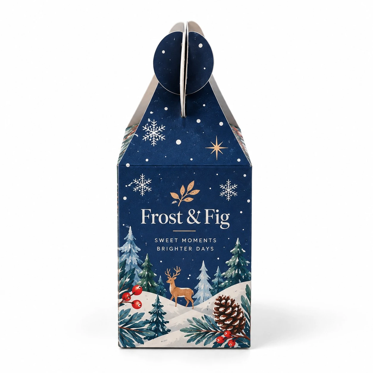 christmas favor boxes side profile gable box