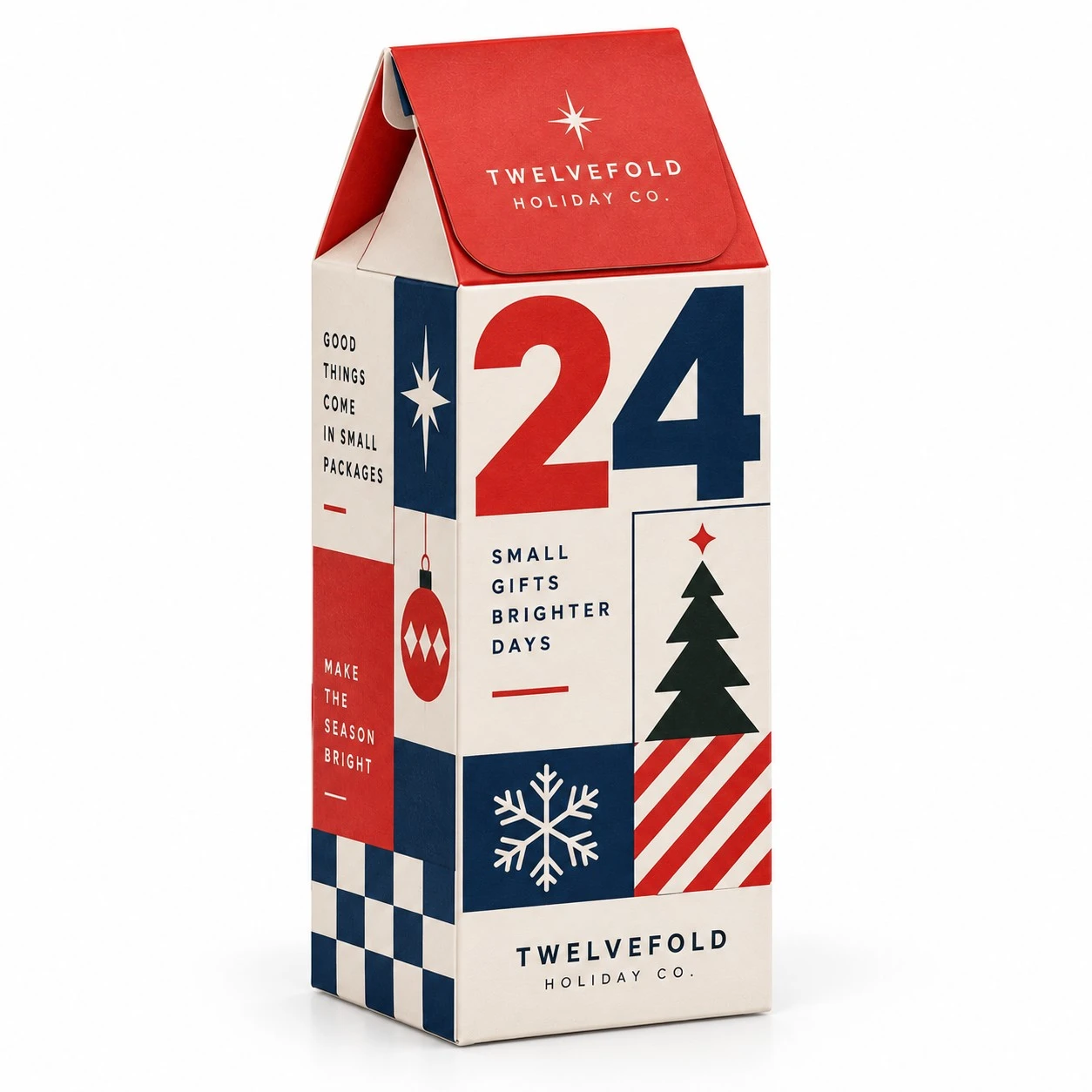 christmas favor boxes twelvefold geometric gable
