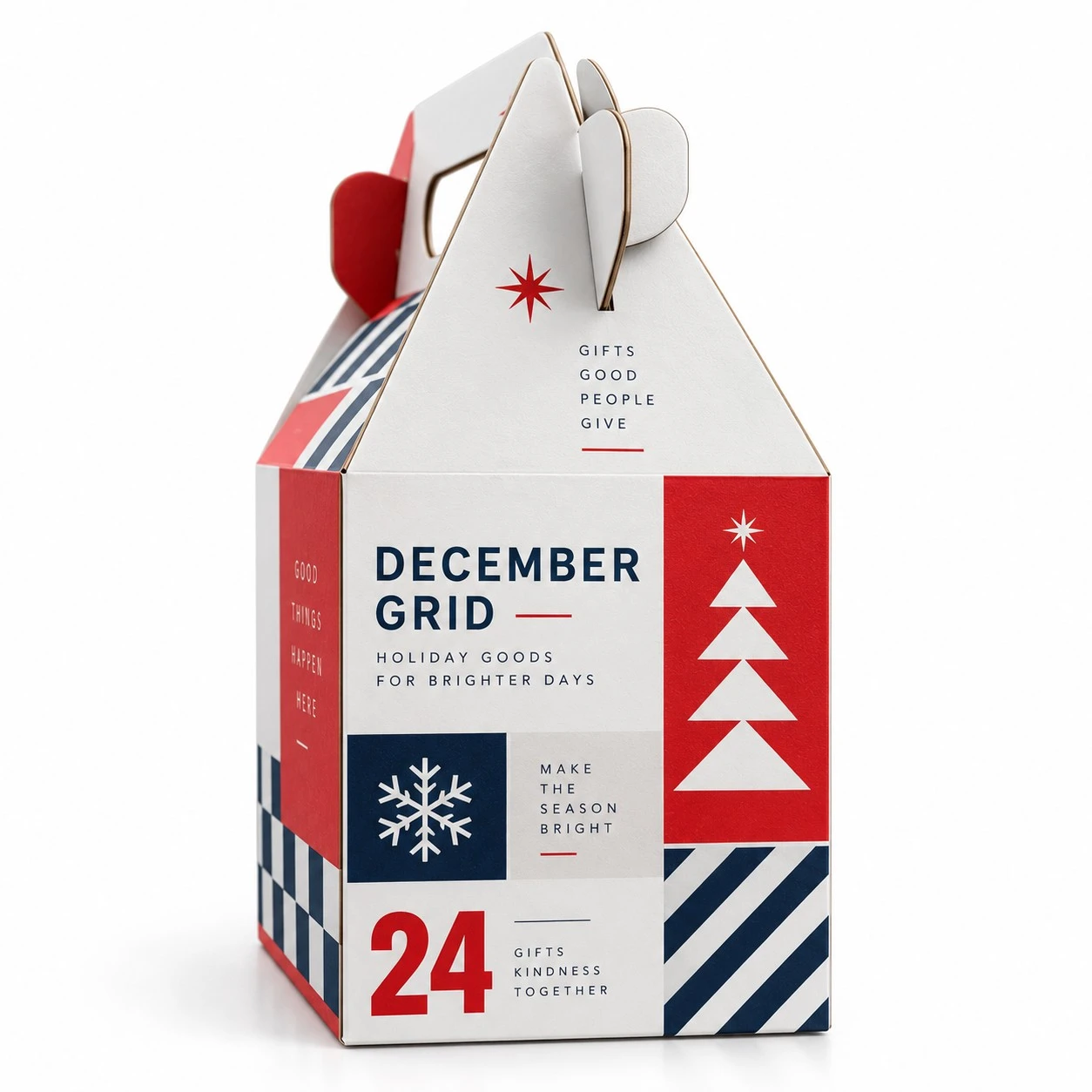 christmas gable boxes december grid geometric design