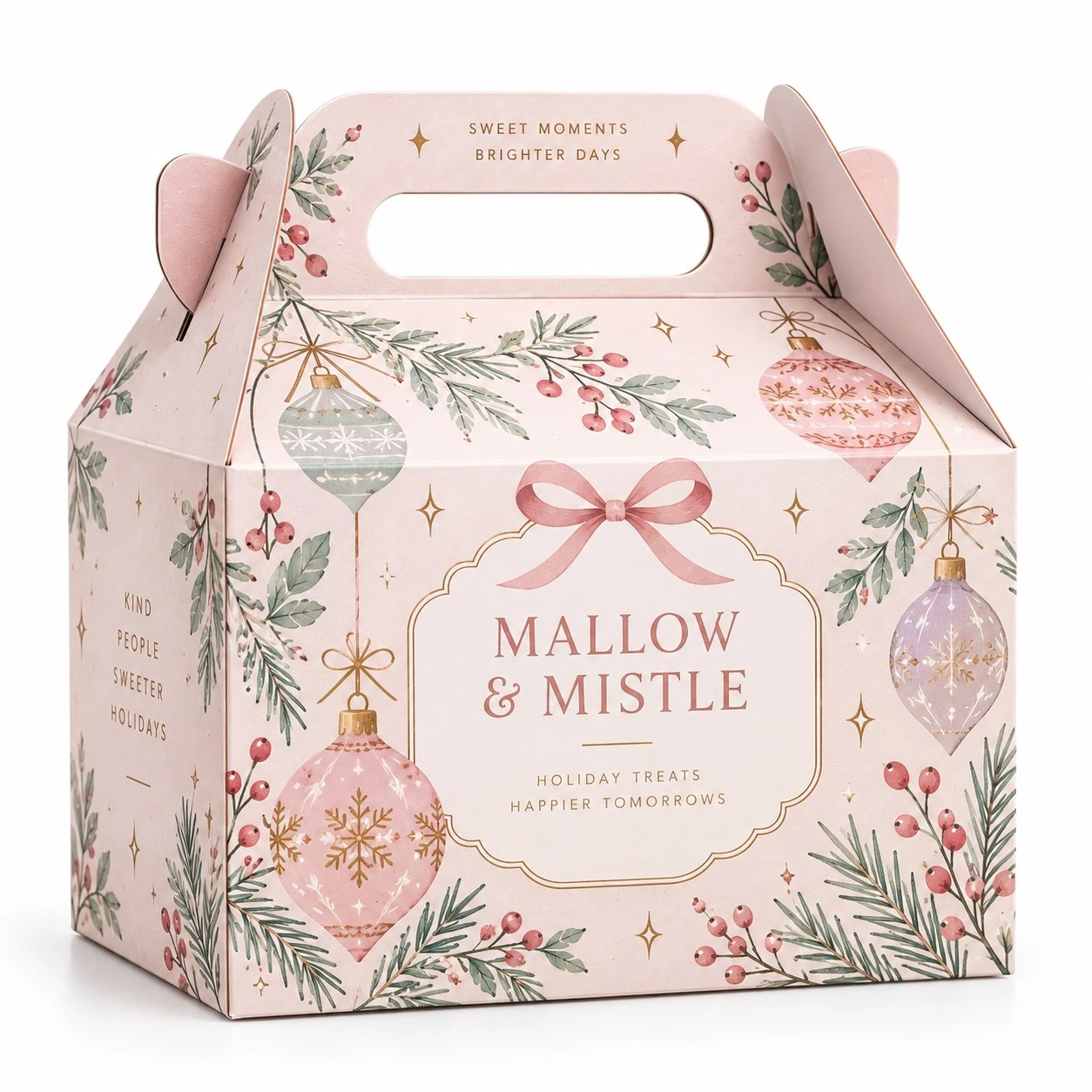 christmas gable boxes mallow mistle pastel design