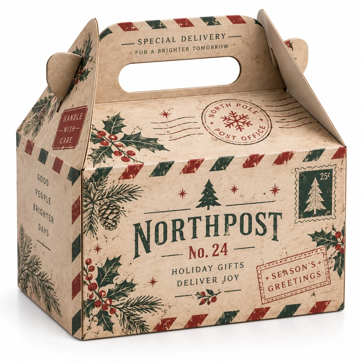 christmas gable boxes northpost vintage parcel design