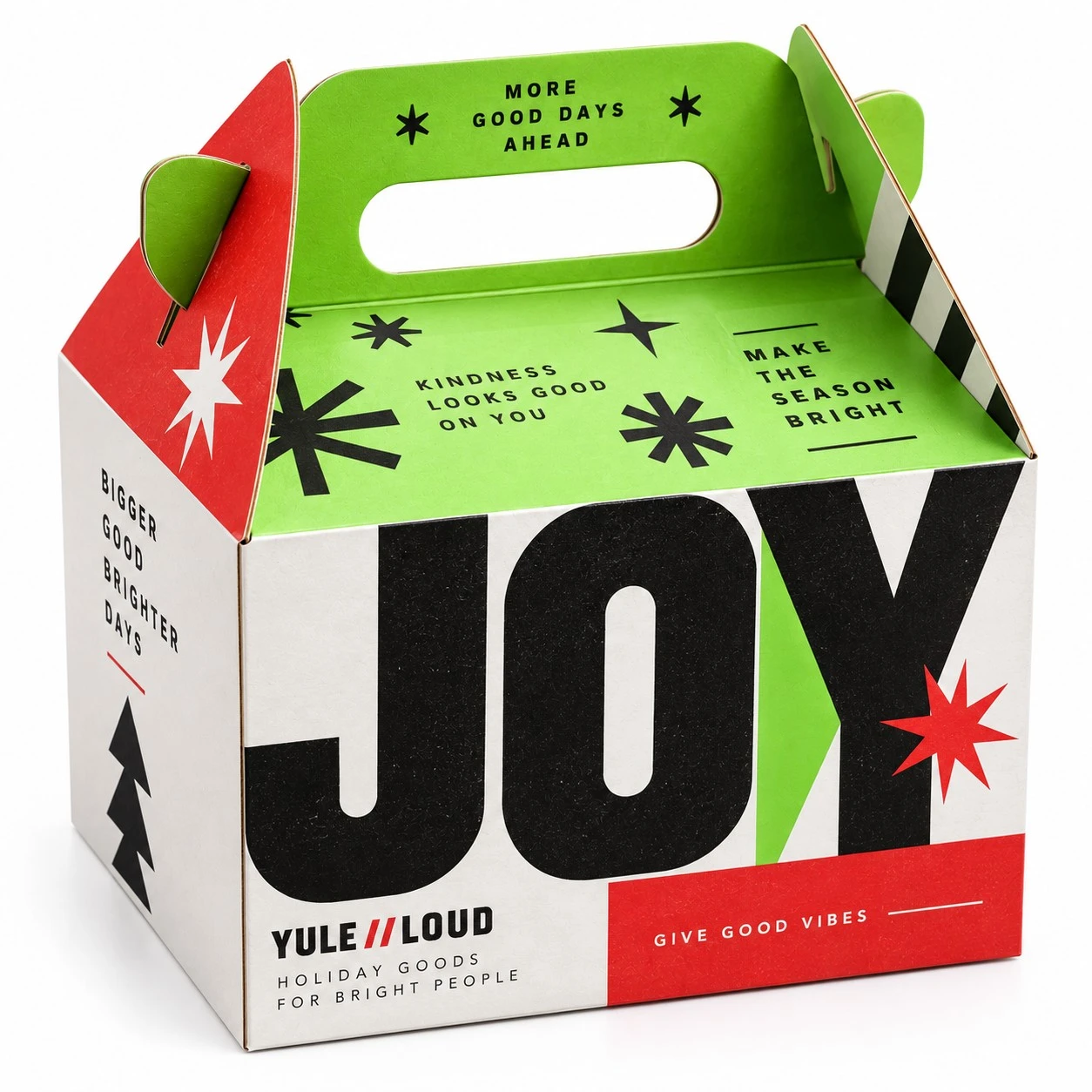 christmas gable boxes yule loud open interior