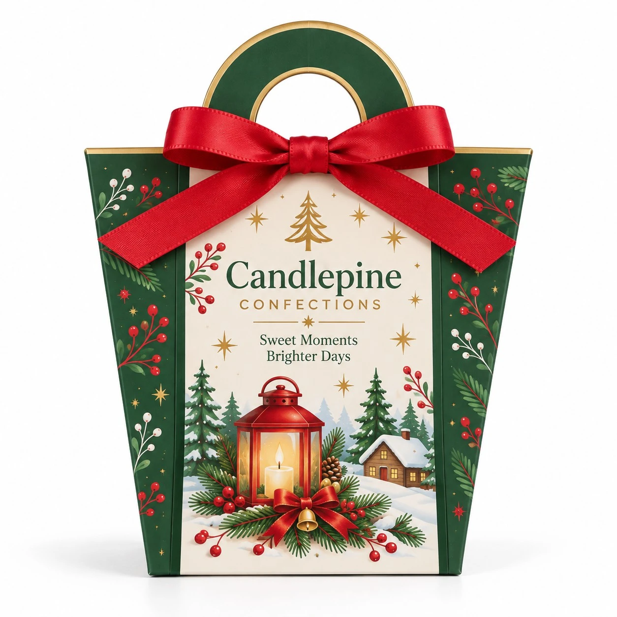 christmas mini treat bags front view