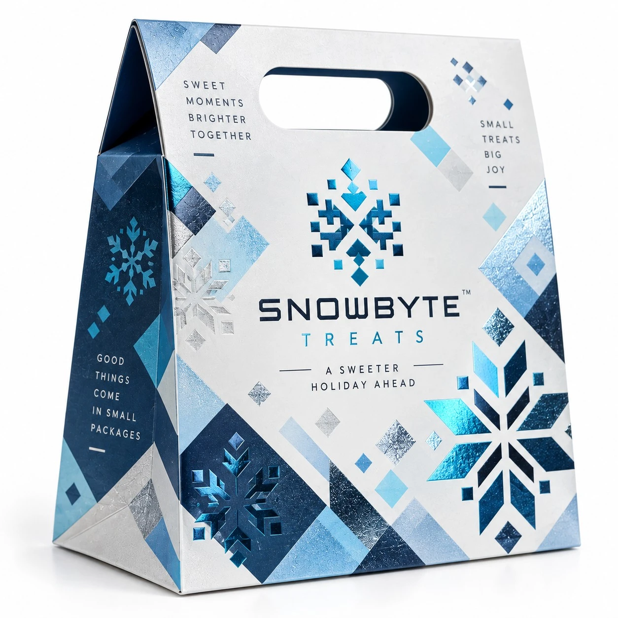 christmas mini treat bags geometric snowflake bag