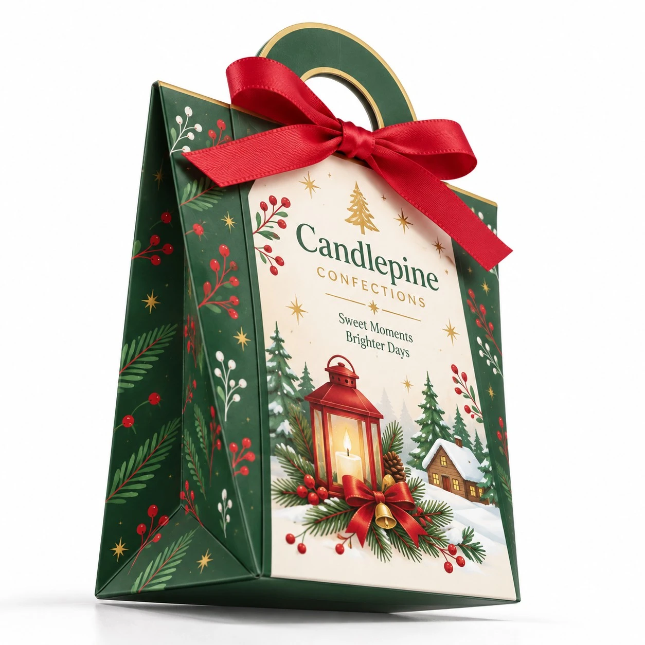 christmas mini treat bags low angle view