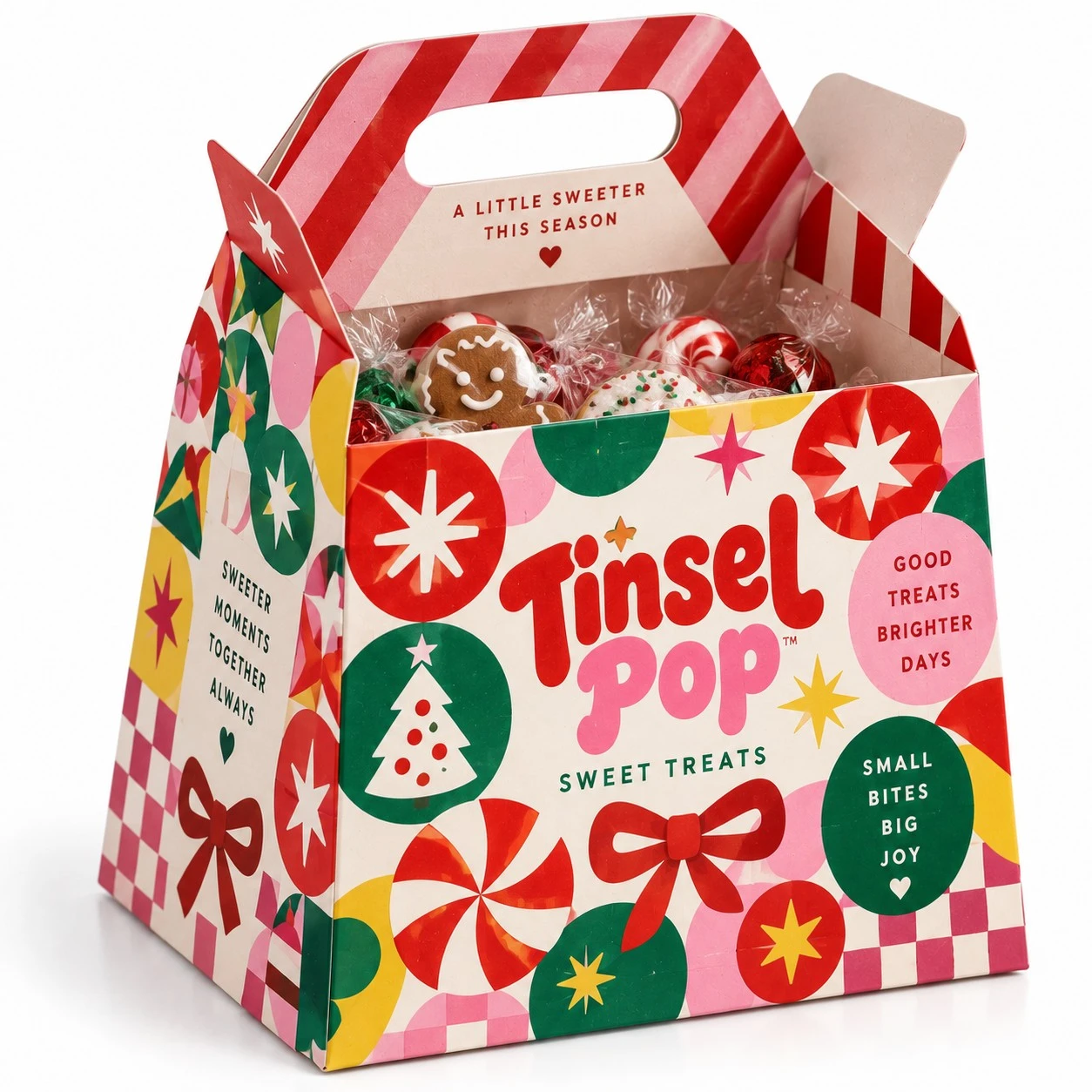 christmas mini treat bags open candy gable