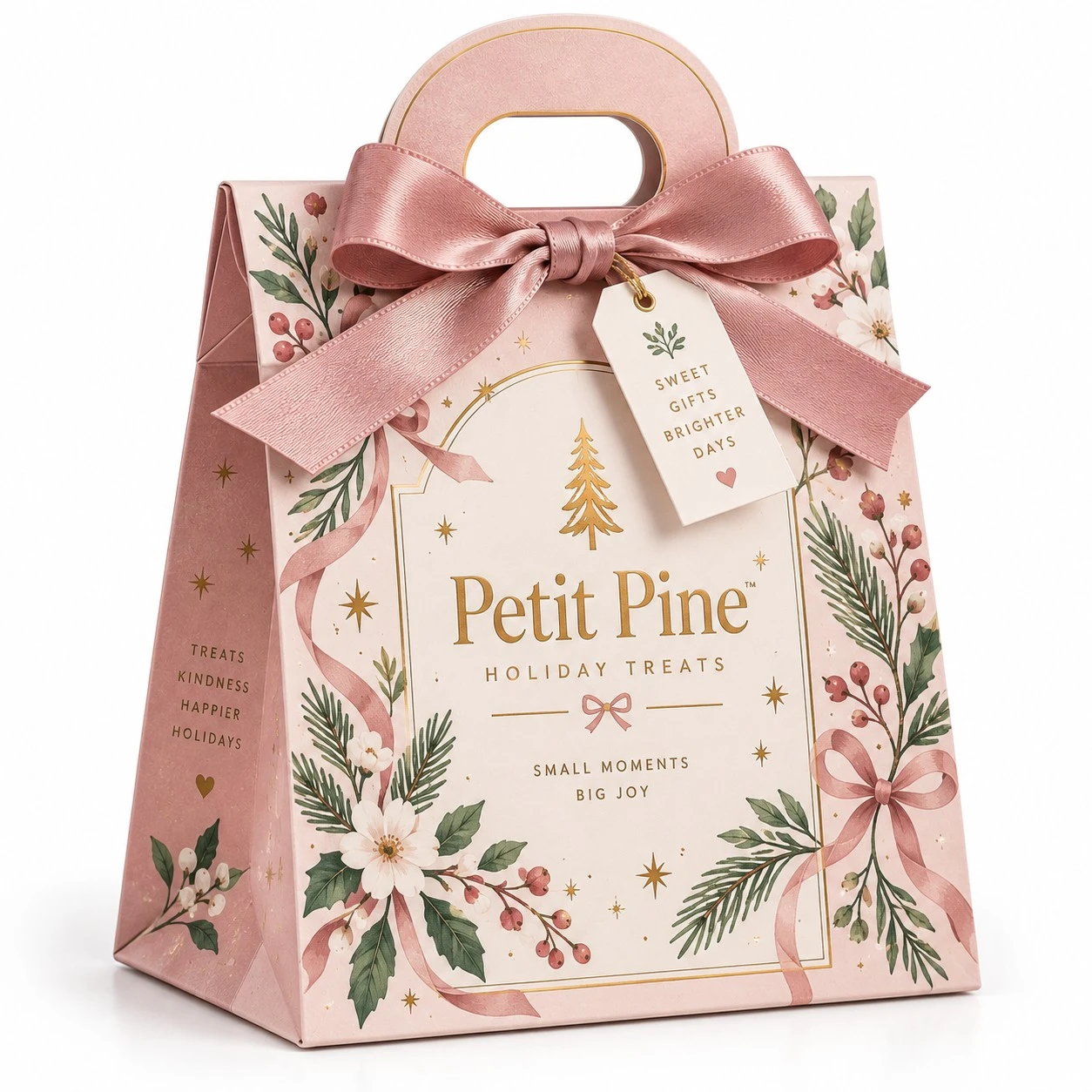 christmas mini treat bags pastel botanical bag