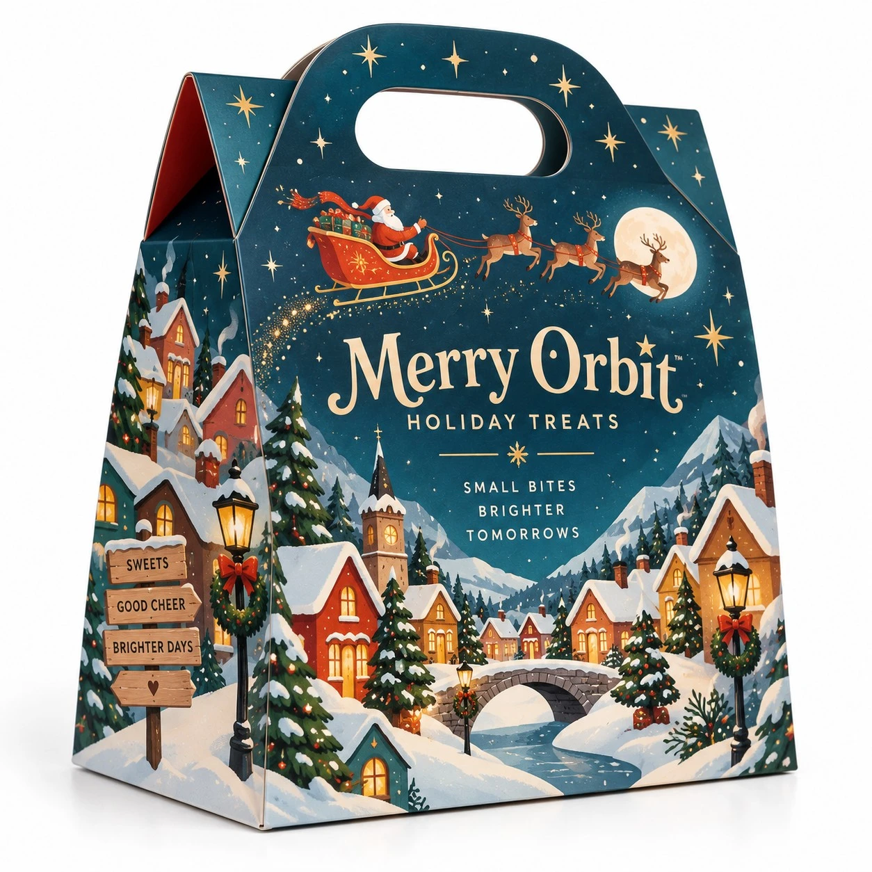 christmas mini treat bags winter village gable