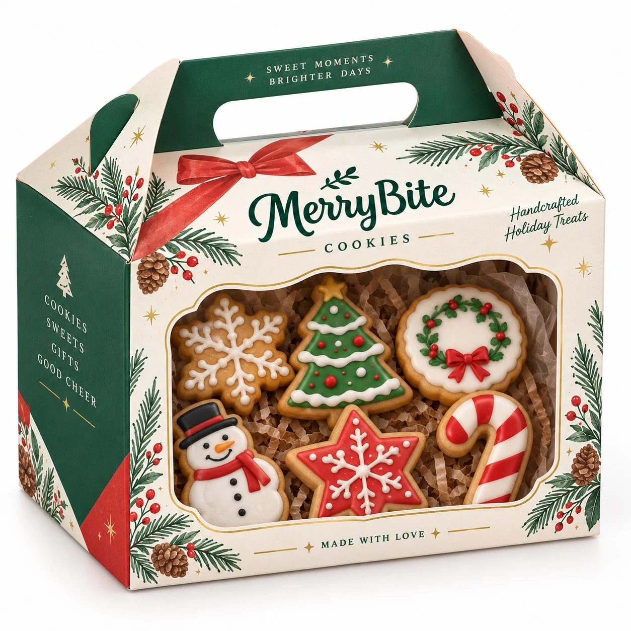 christmas treat boxes botanical gable window