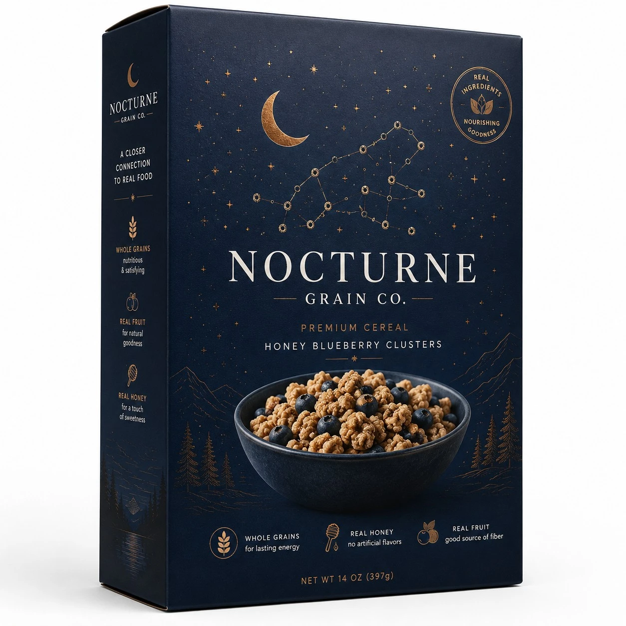 colorful cereal boxes nocturne navy celestial
