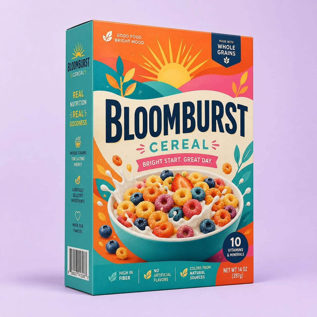 Colorful Cereal Boxes