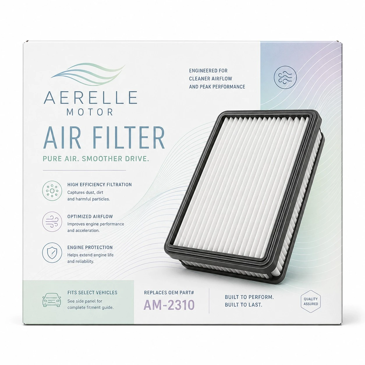 custom air filter packaging aerelle pastel