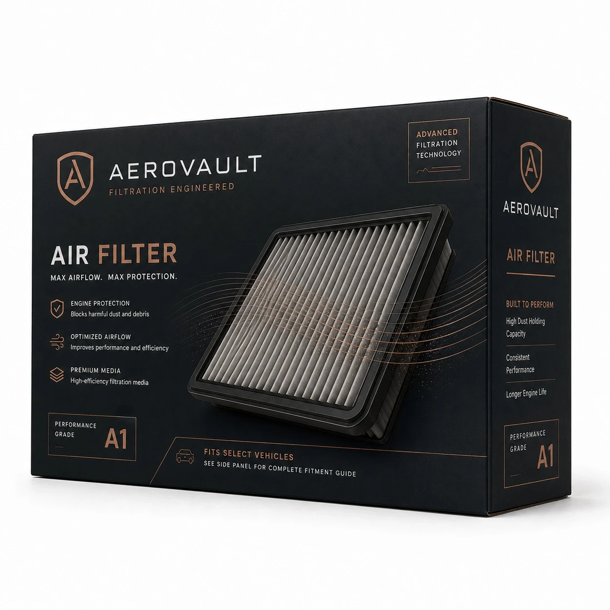 custom air filter packaging aerovault charcoal