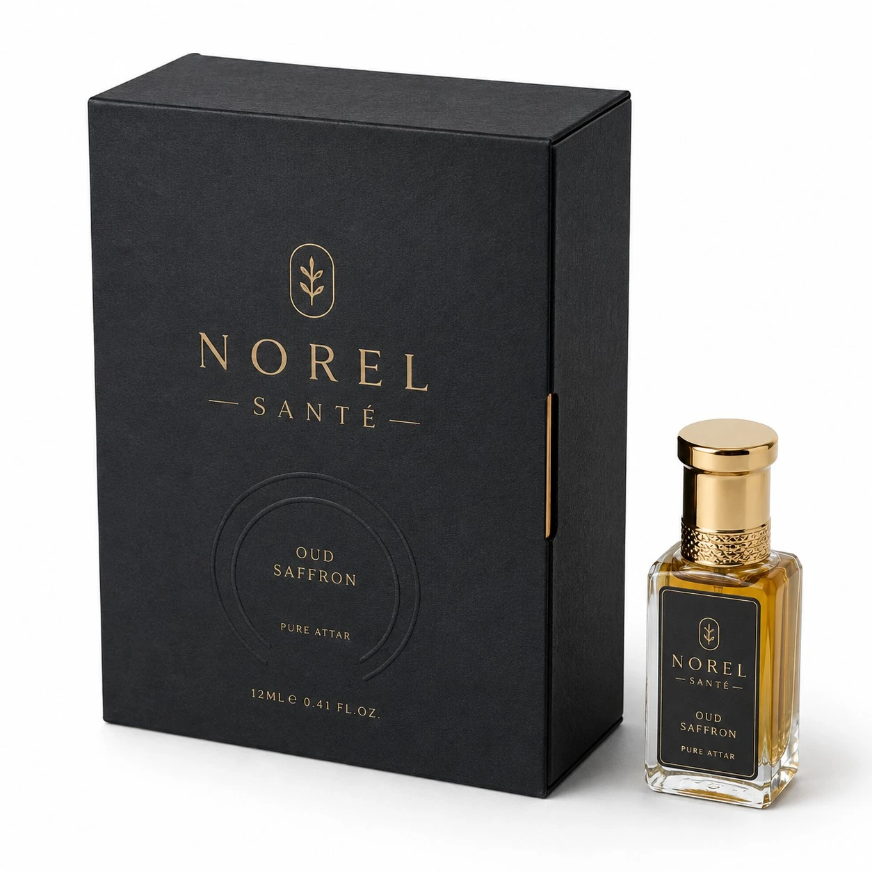 custom attar packaging boxes black gold minimal