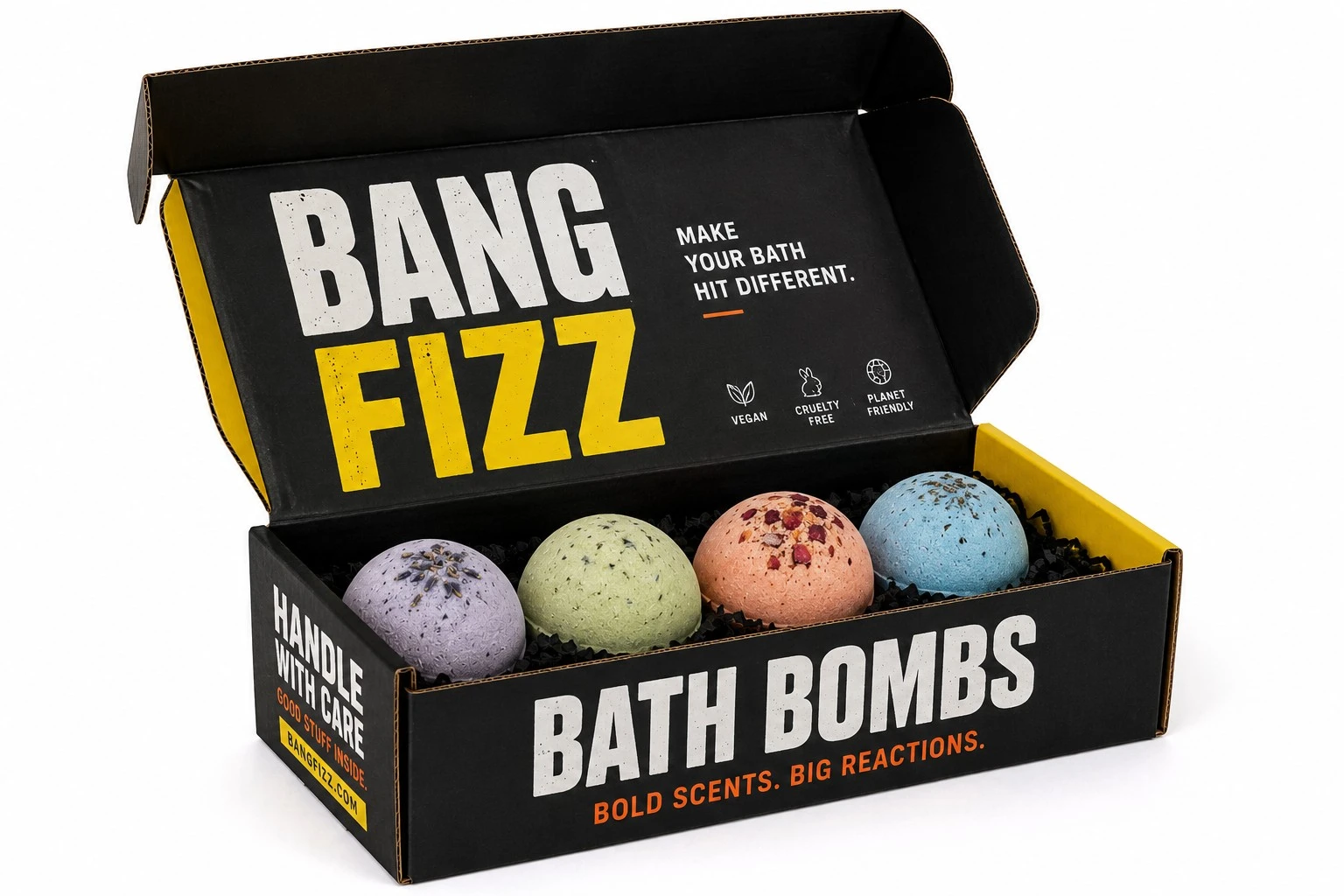 custom bath bomb boxes black mailer