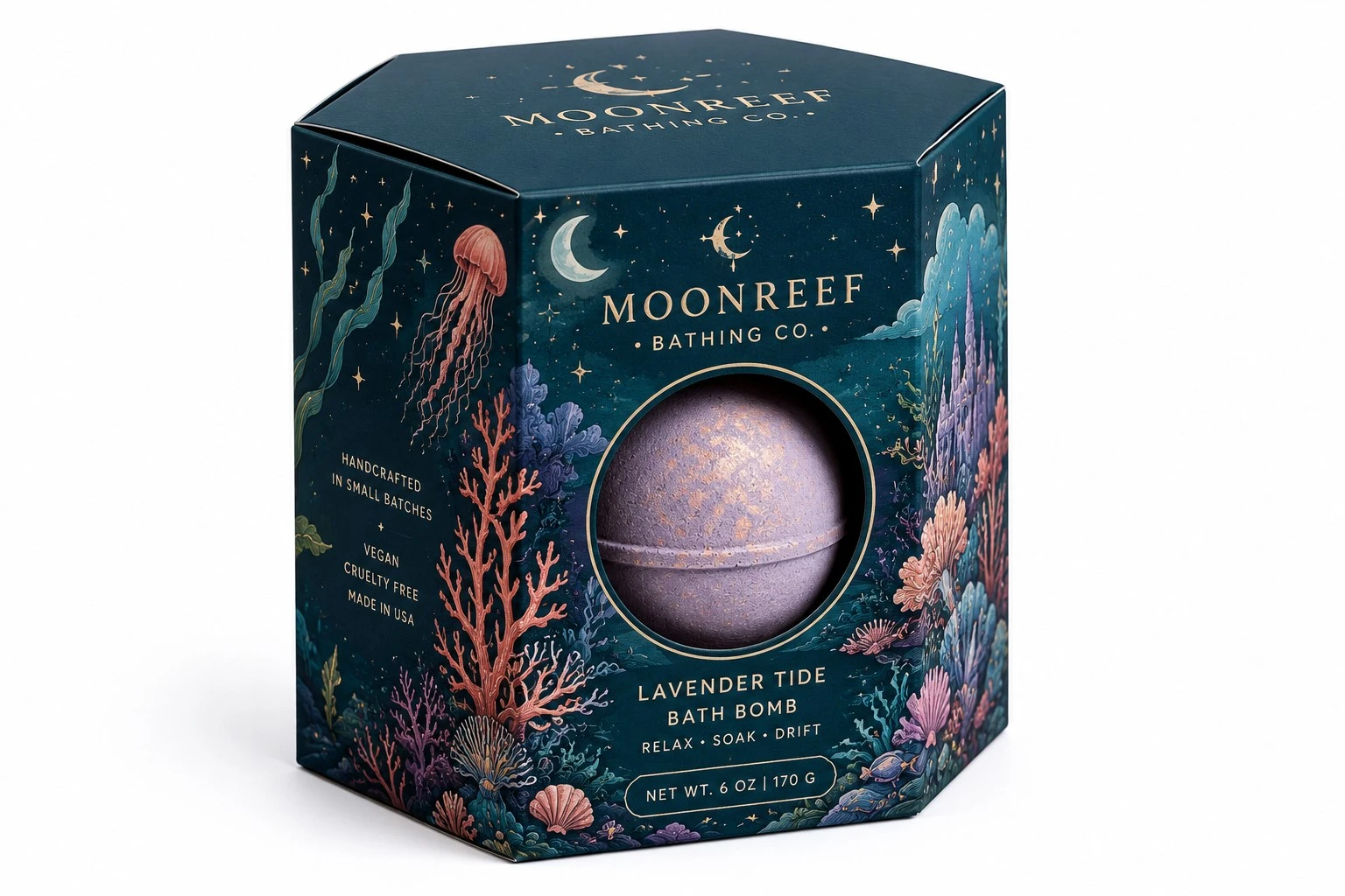 custom bath bomb boxes illustrated ocean carton