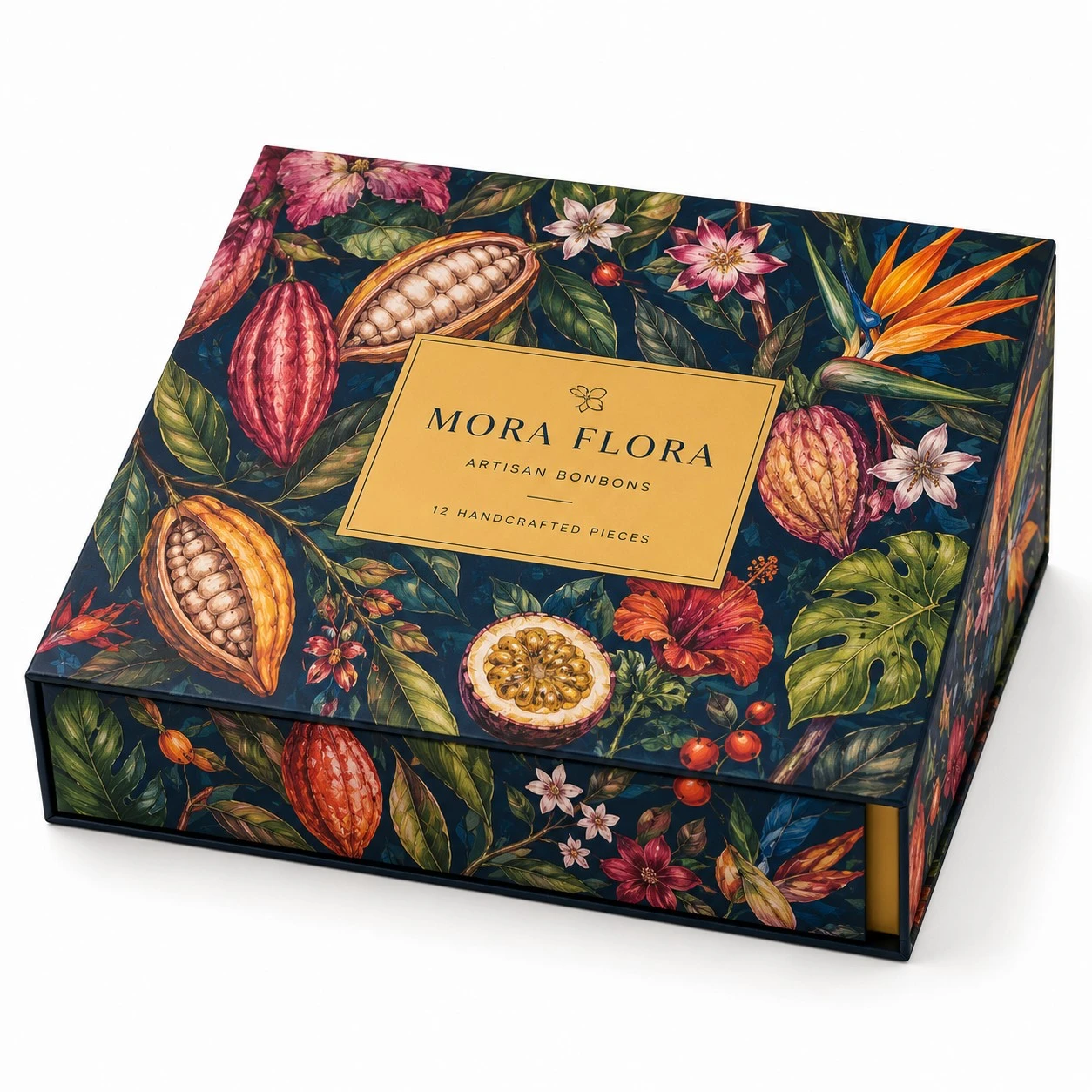 custom bonbon boxes botanical illustrated