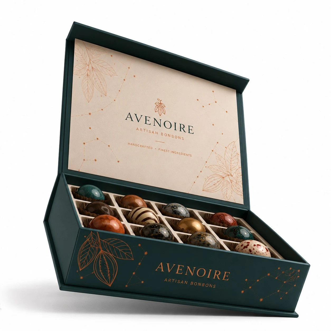 custom bonbon boxes low angle luxury