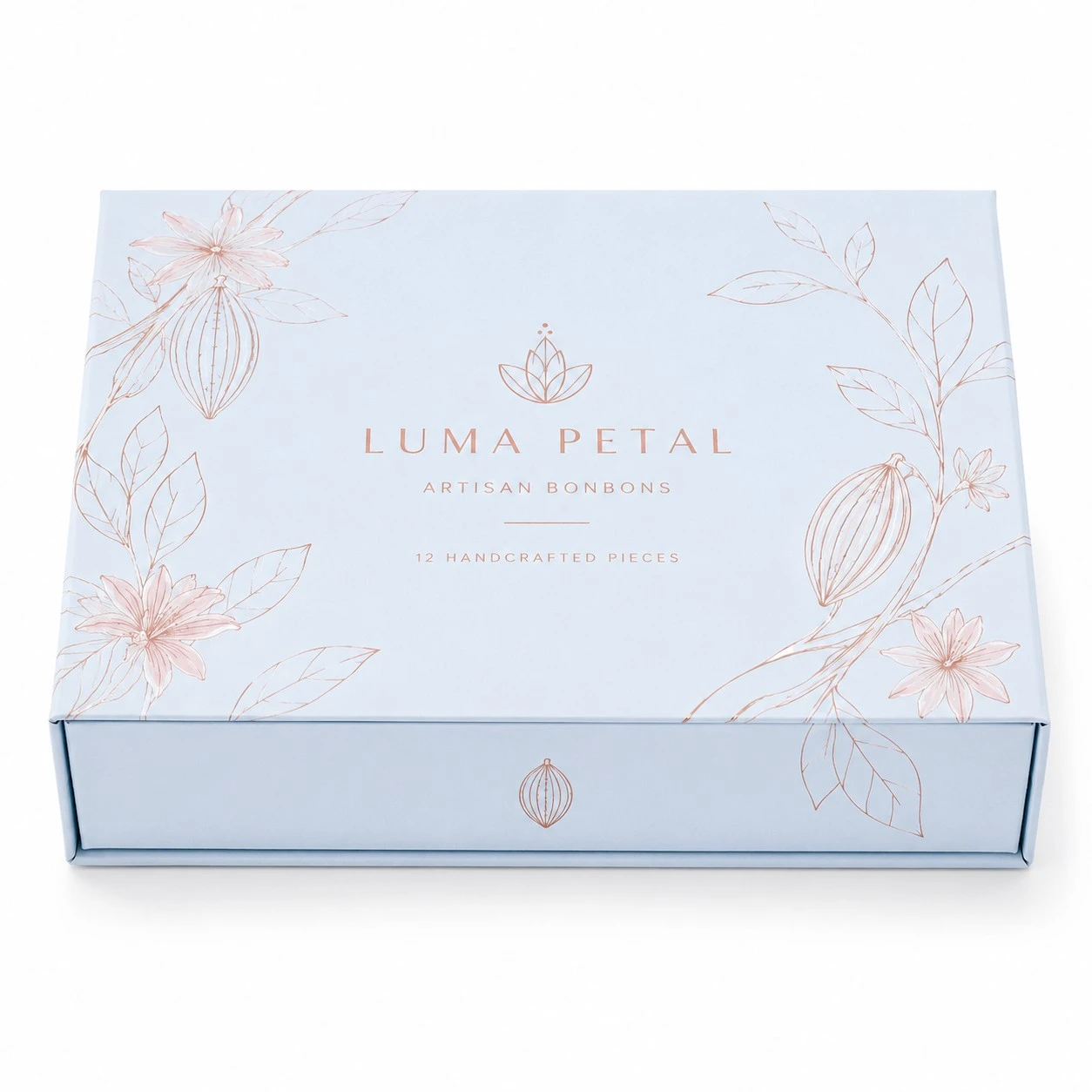 custom bonbon boxes pastel botanical