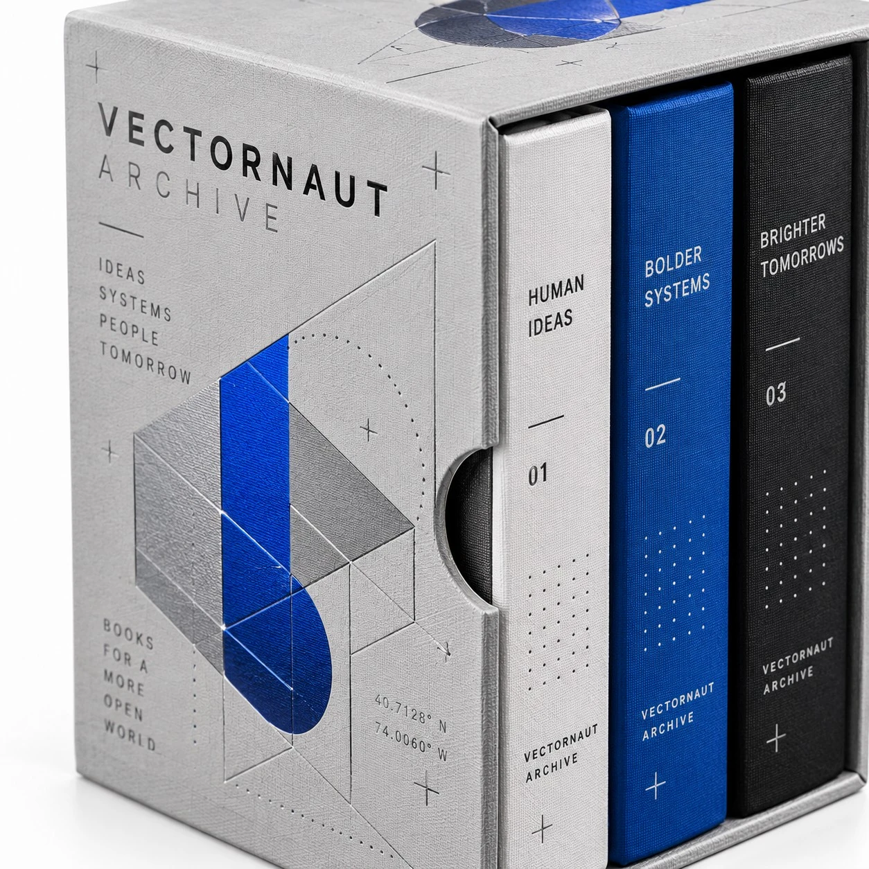 custom book slipcase boxes geometric macro detail.webp