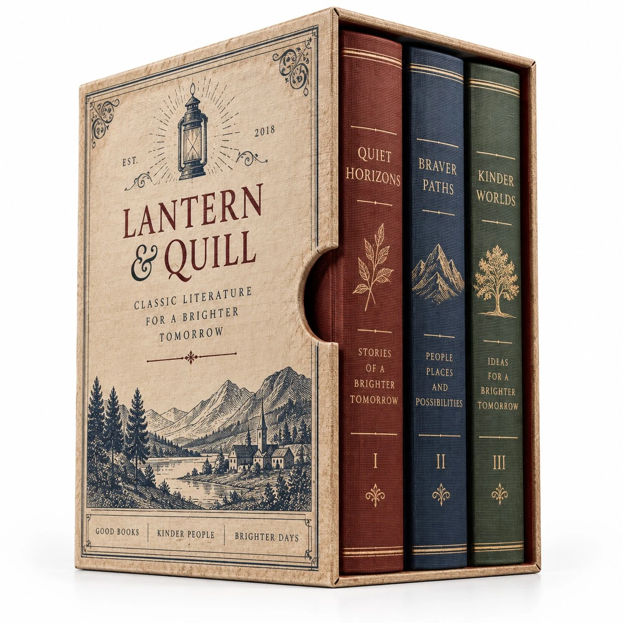 custom book slipcase boxes vintage letterpress book set.webp