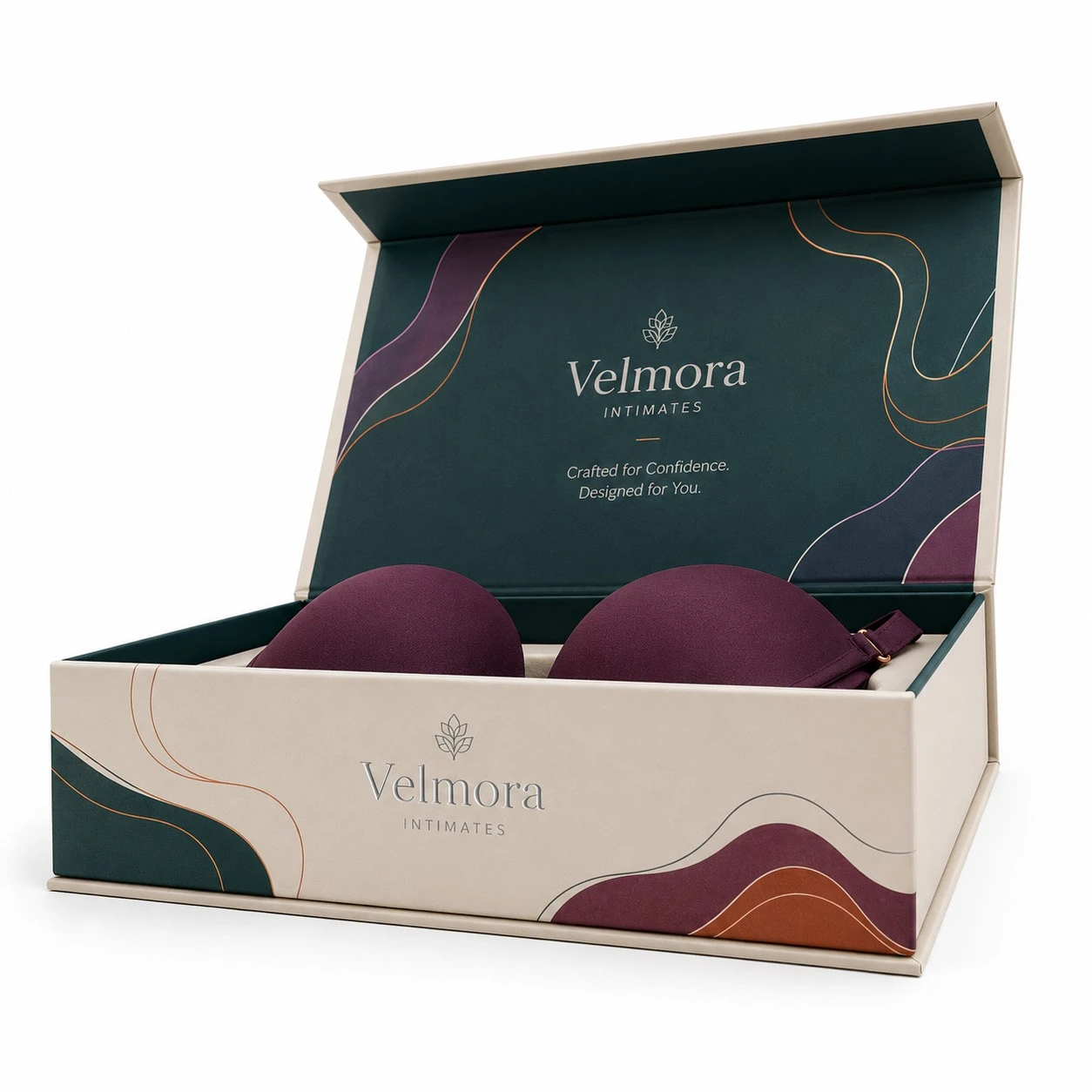 custom bra boxes low angle premium packaging