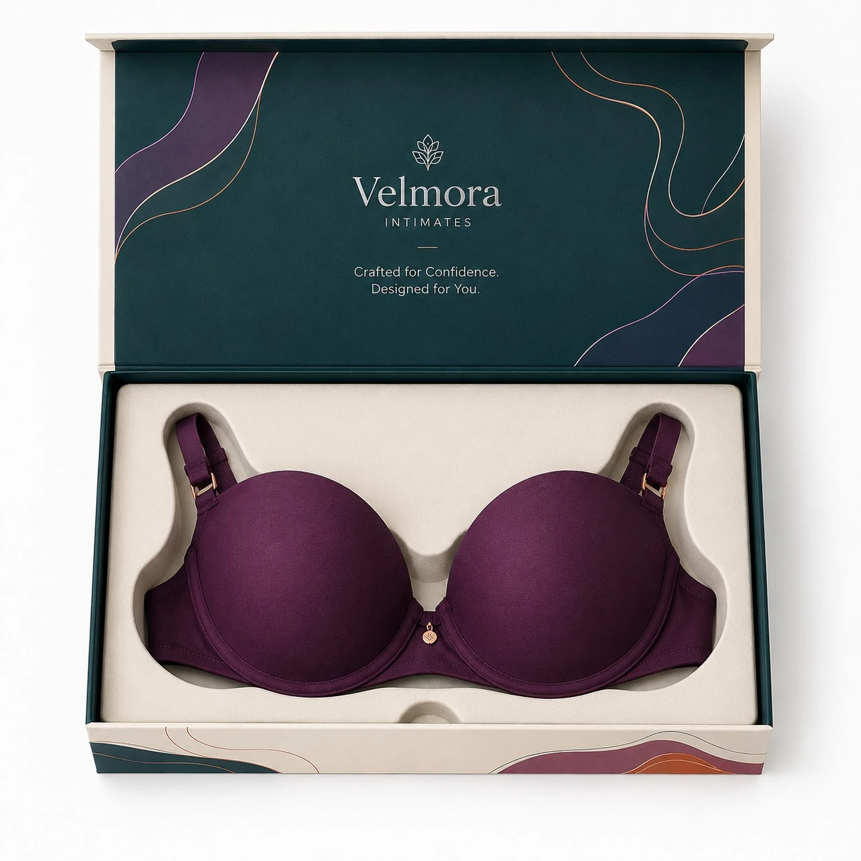 custom bra boxes top view rigid presentation box