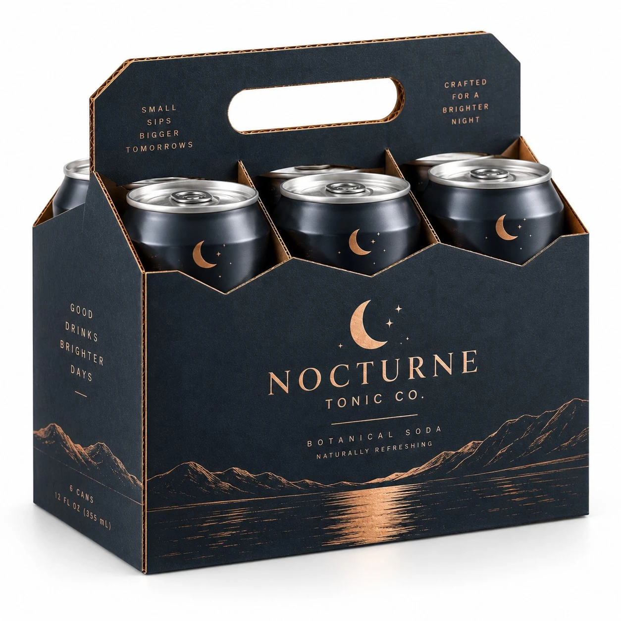 custom cardboard can carrier nocturne luxury six pack.webp