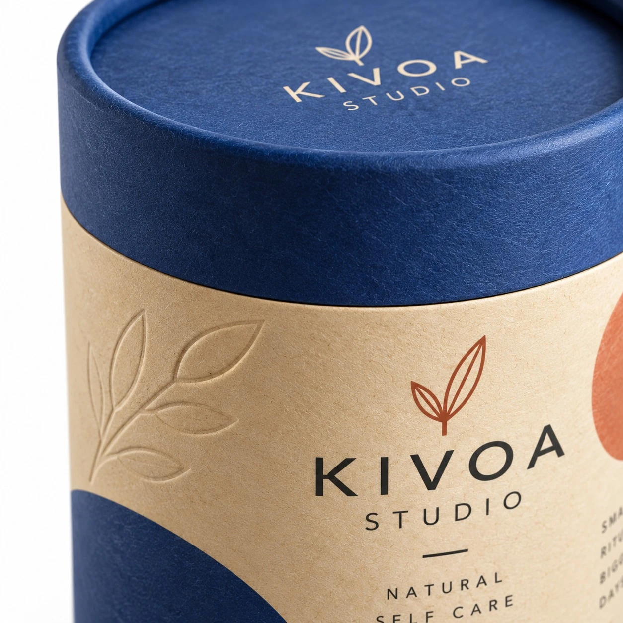 custom cardboard cylinder packaging macro detail.webp