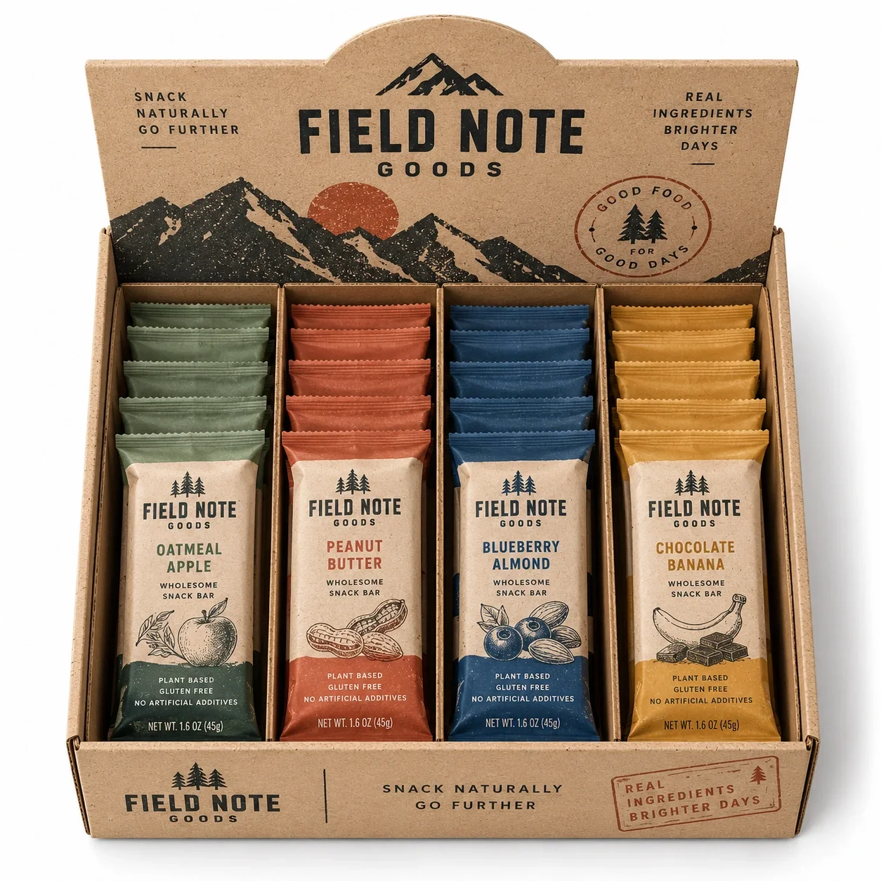 custom cardboard display boxes field note kraft