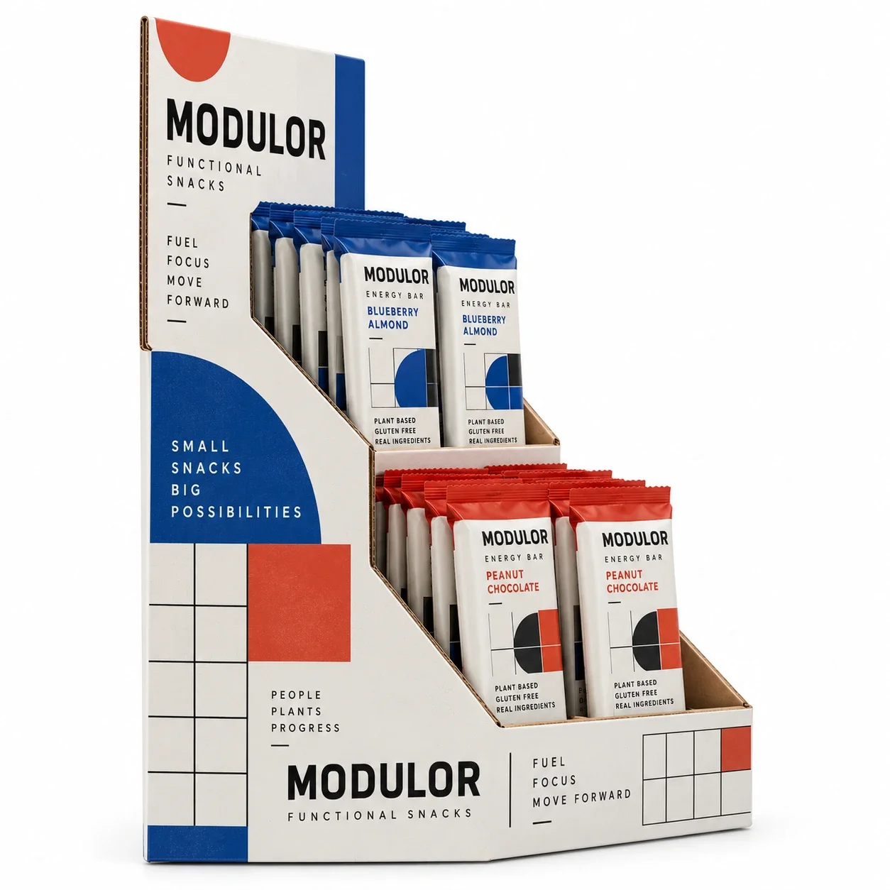 custom cardboard display boxes modulor tiered