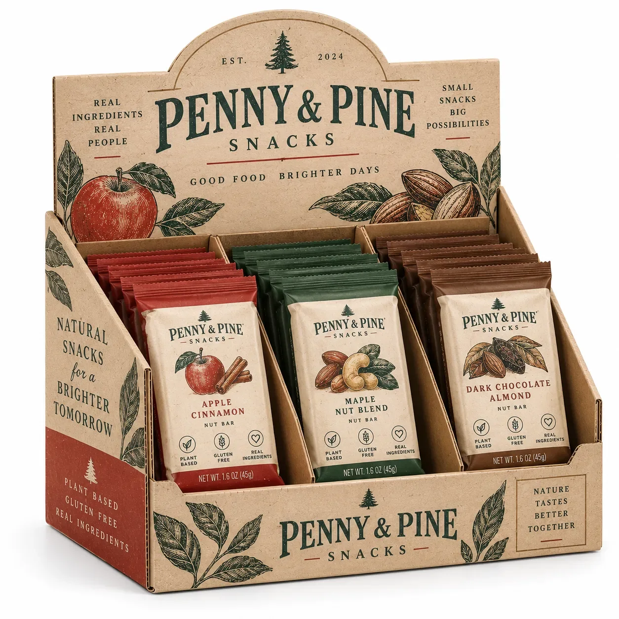 custom cardboard display boxes penny pine vintage