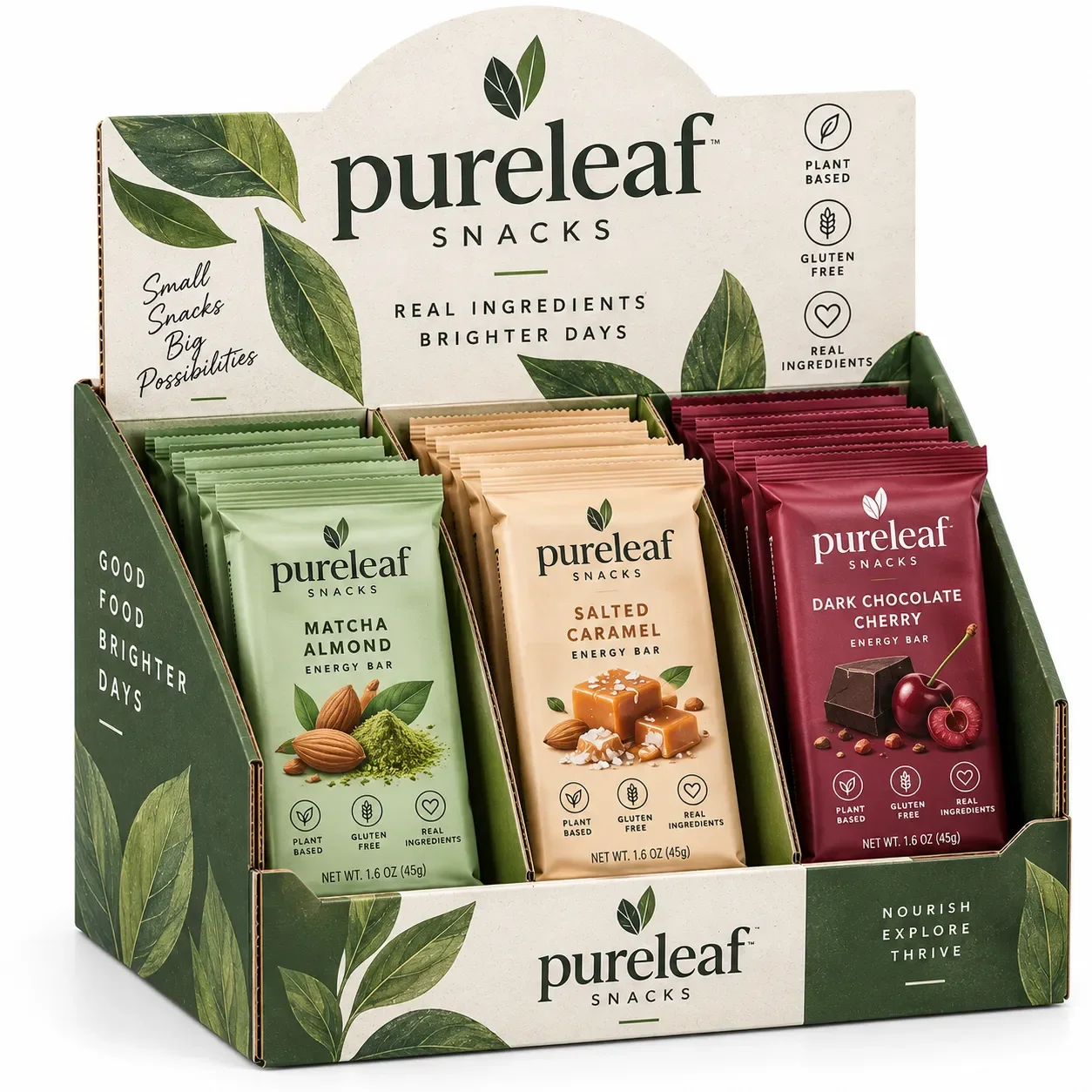 custom cardboard display boxes pureleaf botanical
