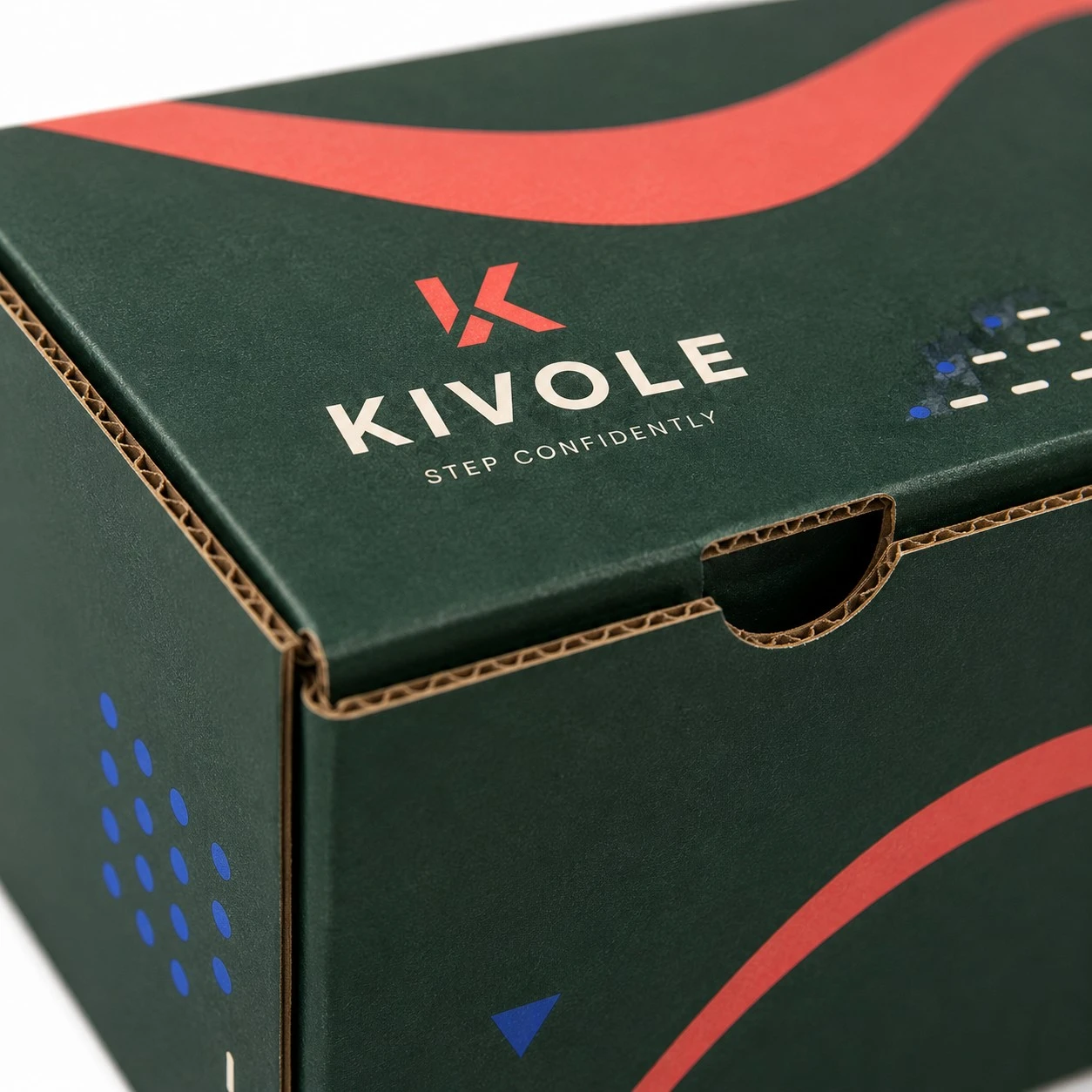 custom cardboard shoe box corrugated macro detail