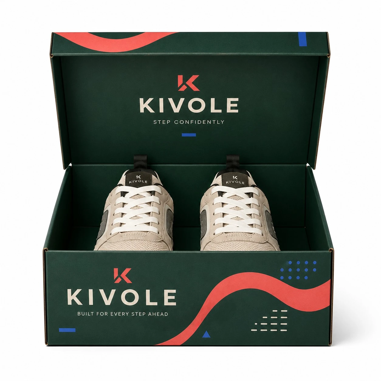 custom cardboard shoe box front view open