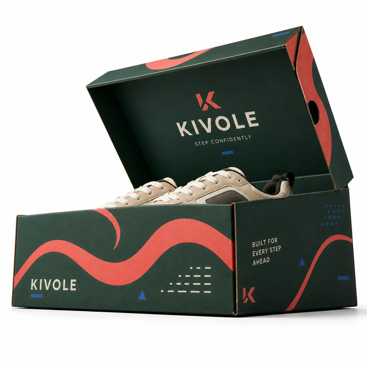 custom cardboard shoe box low angle open