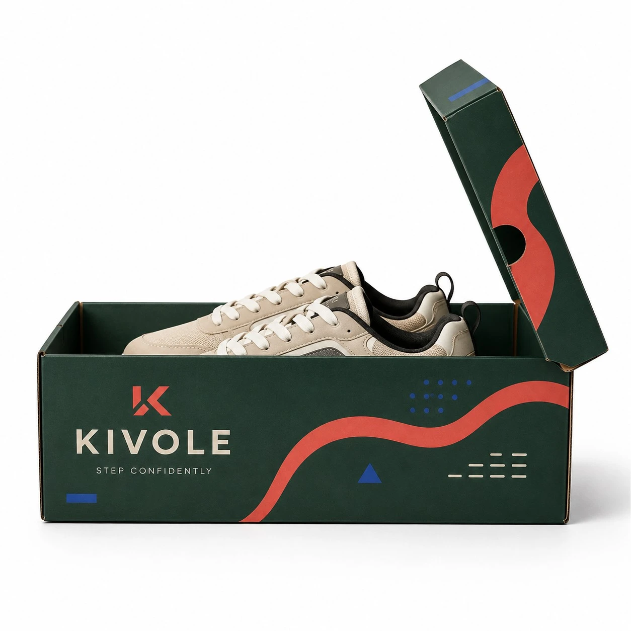 custom cardboard shoe box side profile open