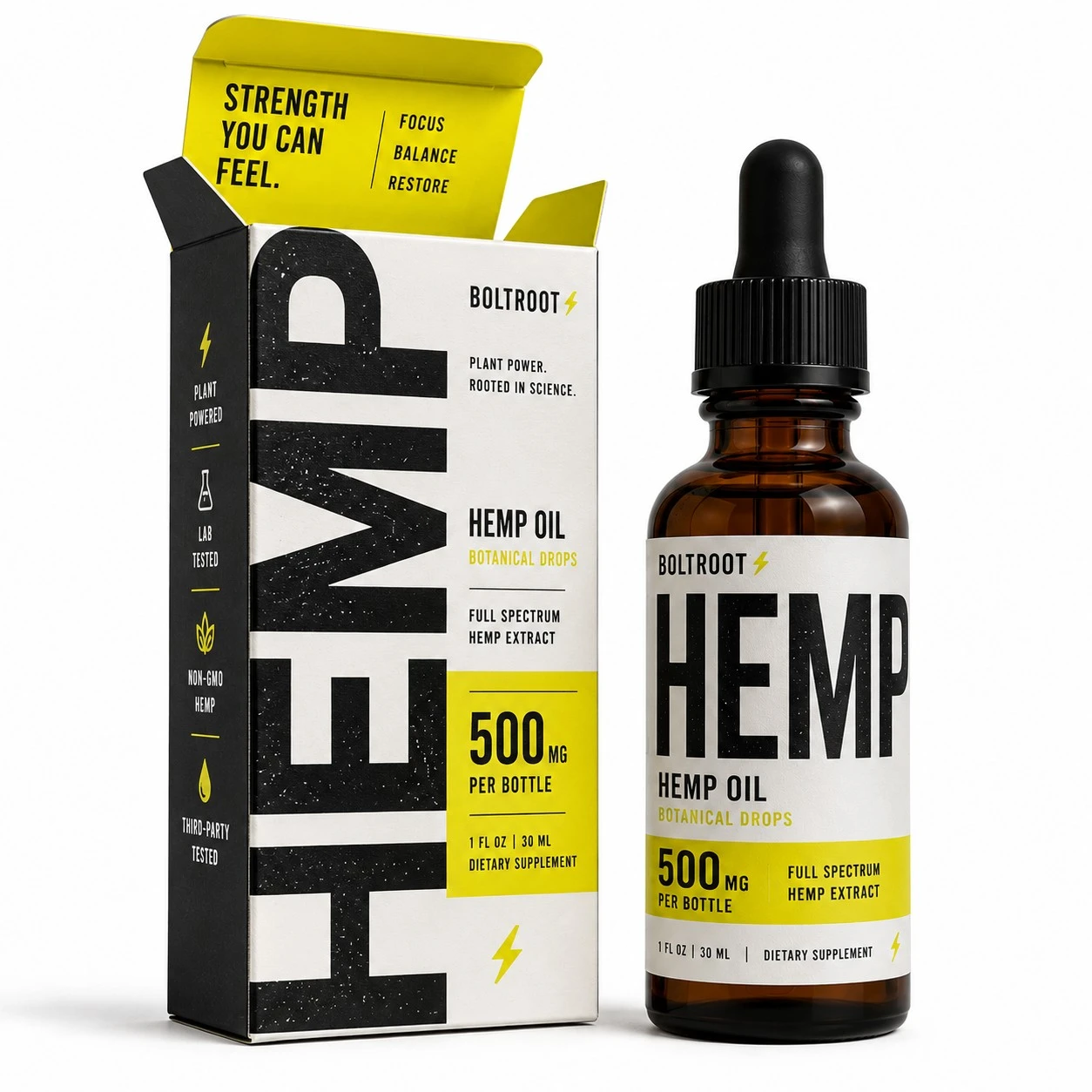 custom cbd hemp oil boxes boltroot open flap