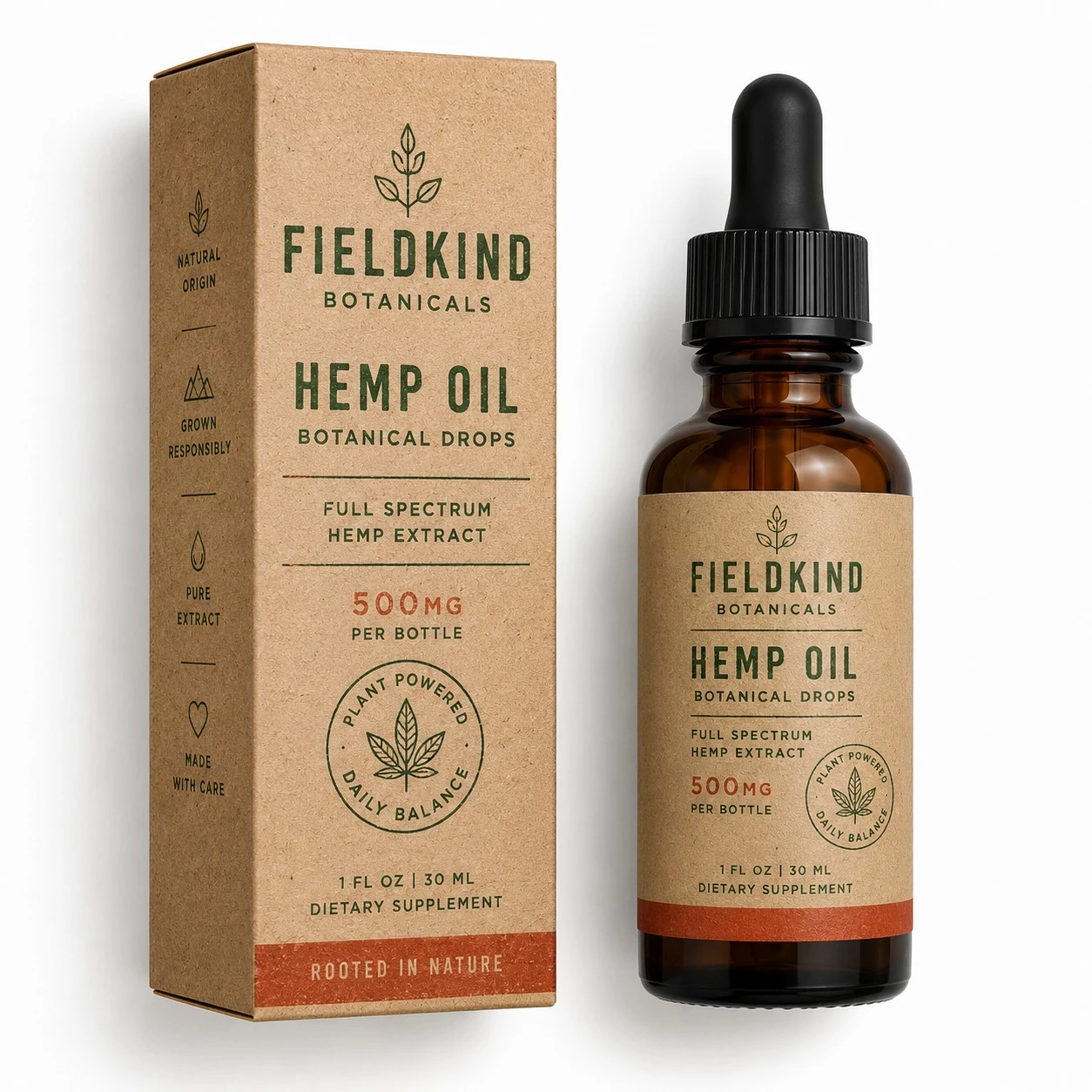 custom cbd hemp oil boxes fieldkind kraft