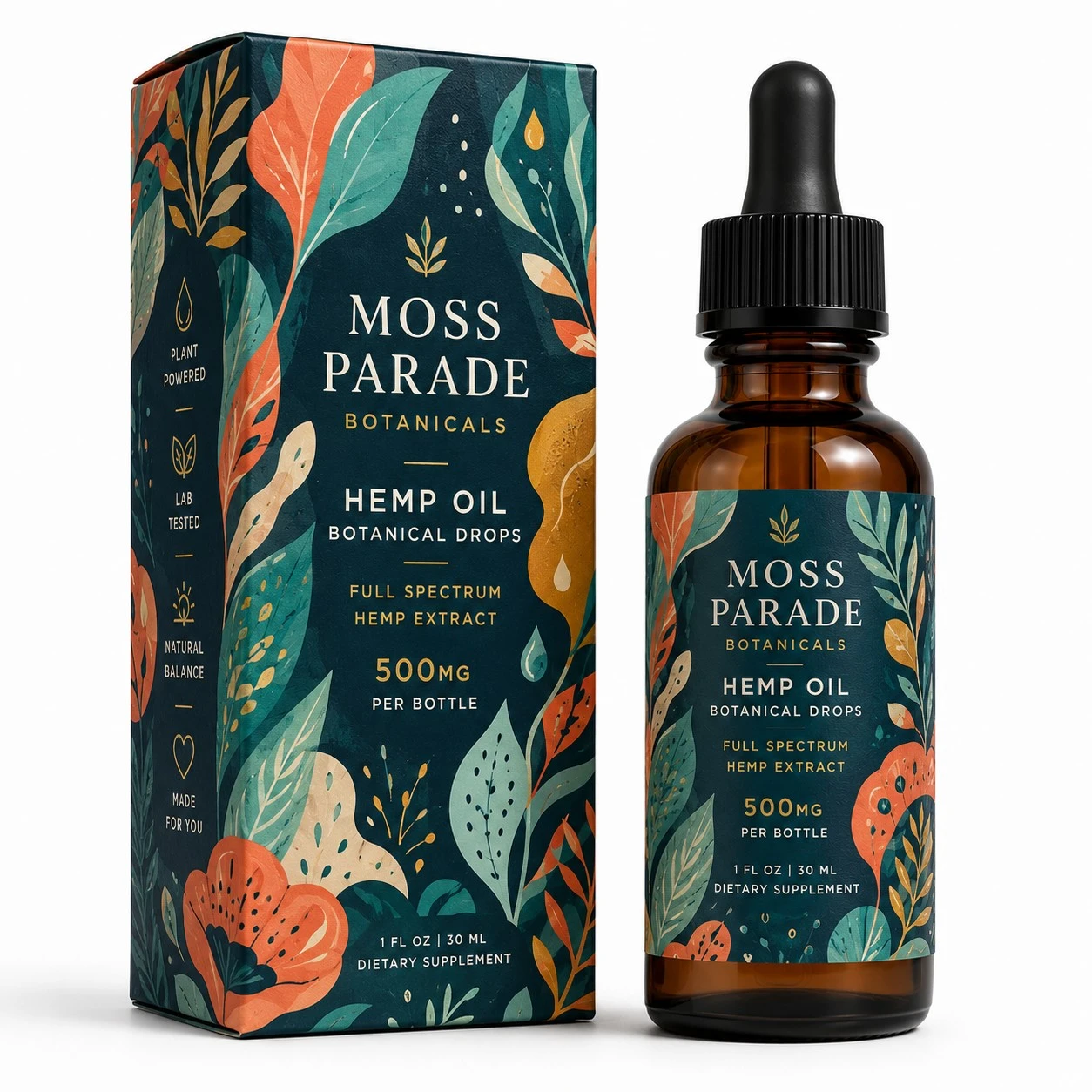 custom cbd hemp oil boxes moss parade illustrated