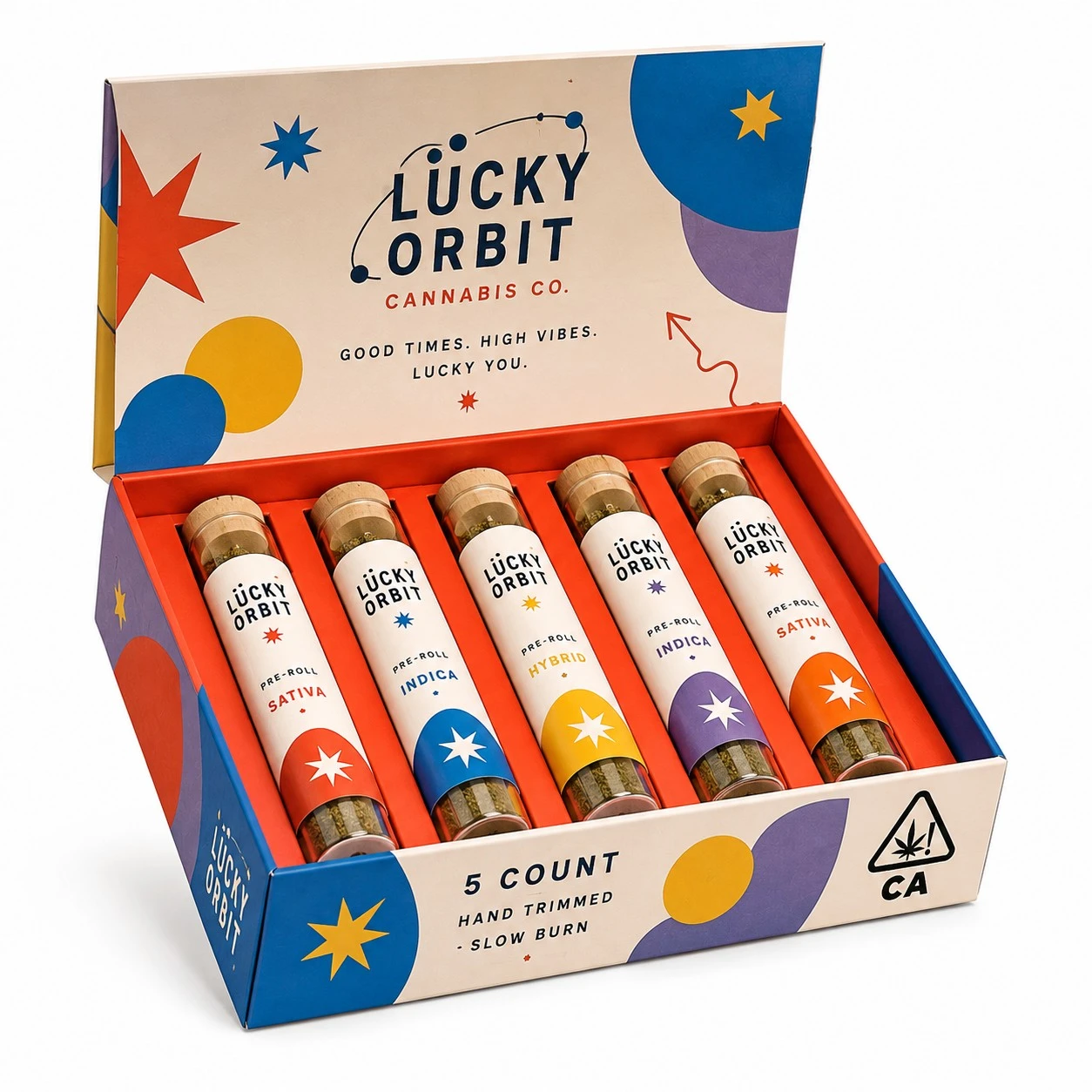 custom cbd pre roll packaging lucky orbit open multipack