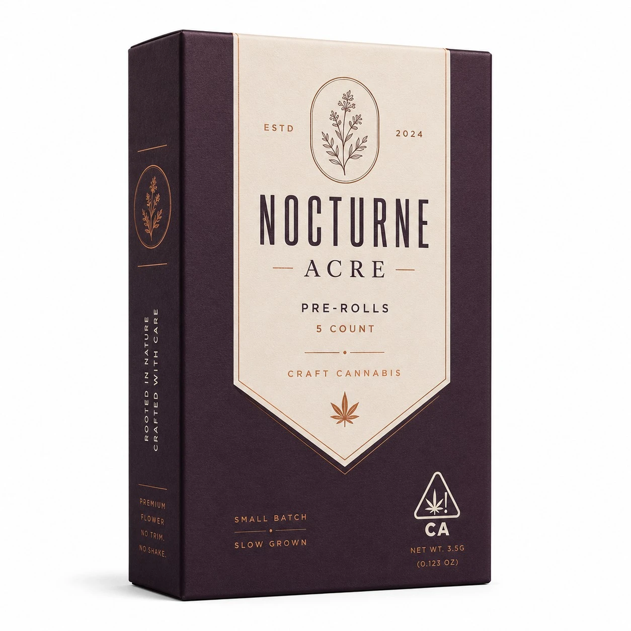 custom cbd pre roll packaging nocturne acre luxury