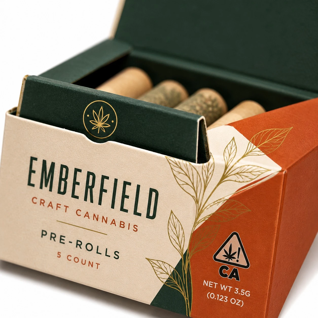 custom cbd pre roll packaging open detail