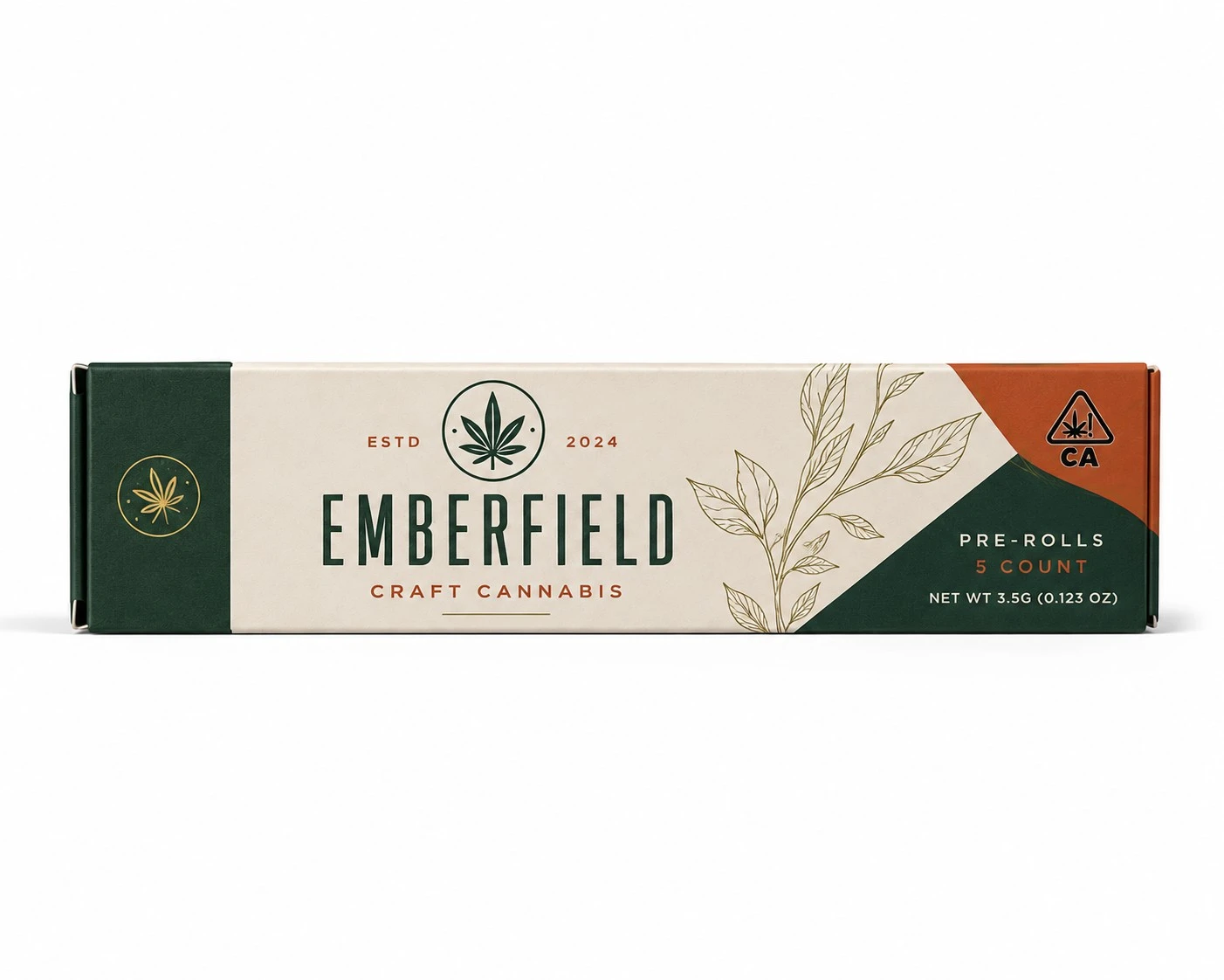 custom cbd pre roll packaging side profile