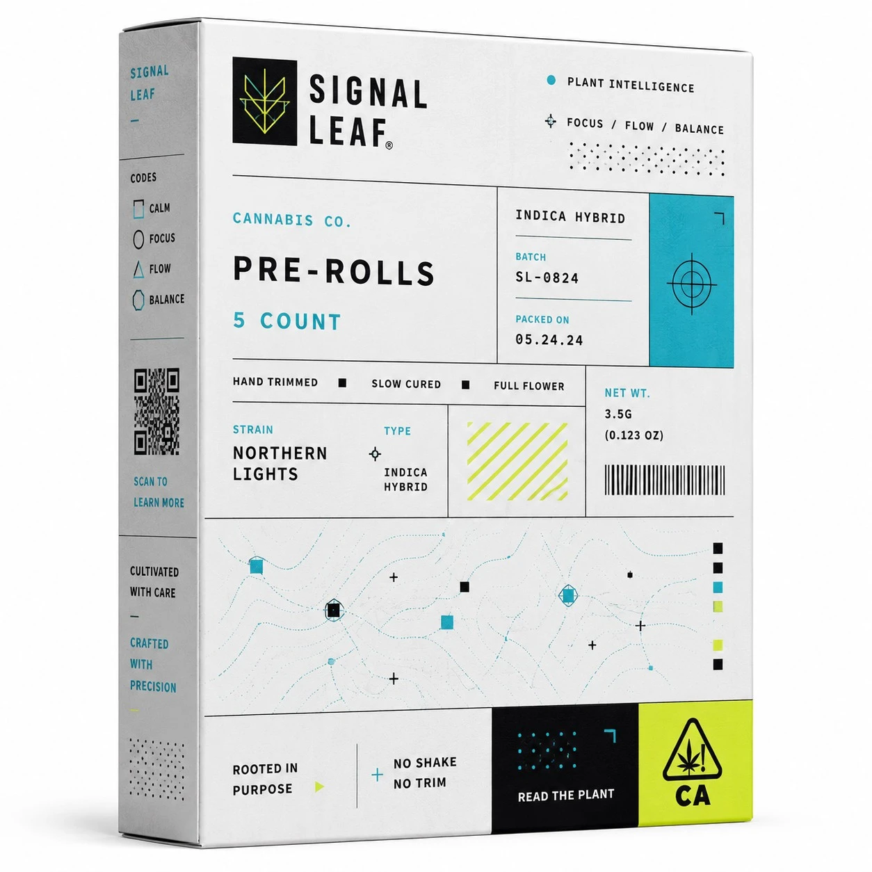 custom cbd pre roll packaging signal leaf tech grid