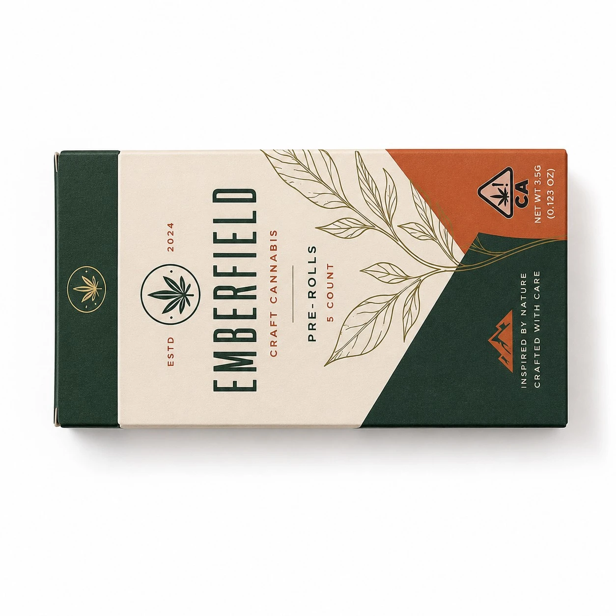 custom cbd pre roll packaging top down